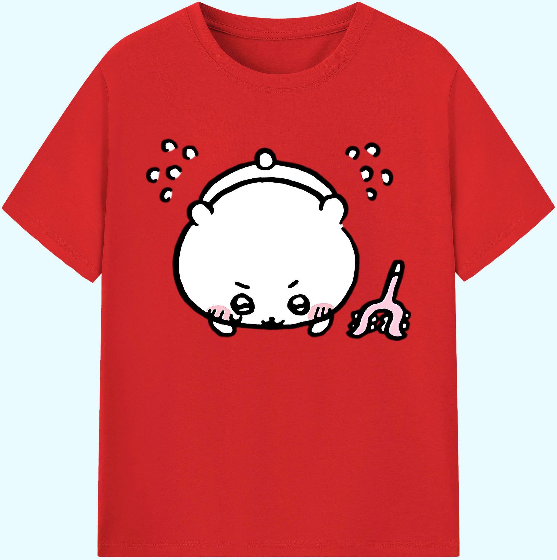 （画像用） ちいかわ ちいかわ Chii-kawa chiikawa 綿100％ メンズ半袖Tシャツ｜肌触りやわらか＆通気性