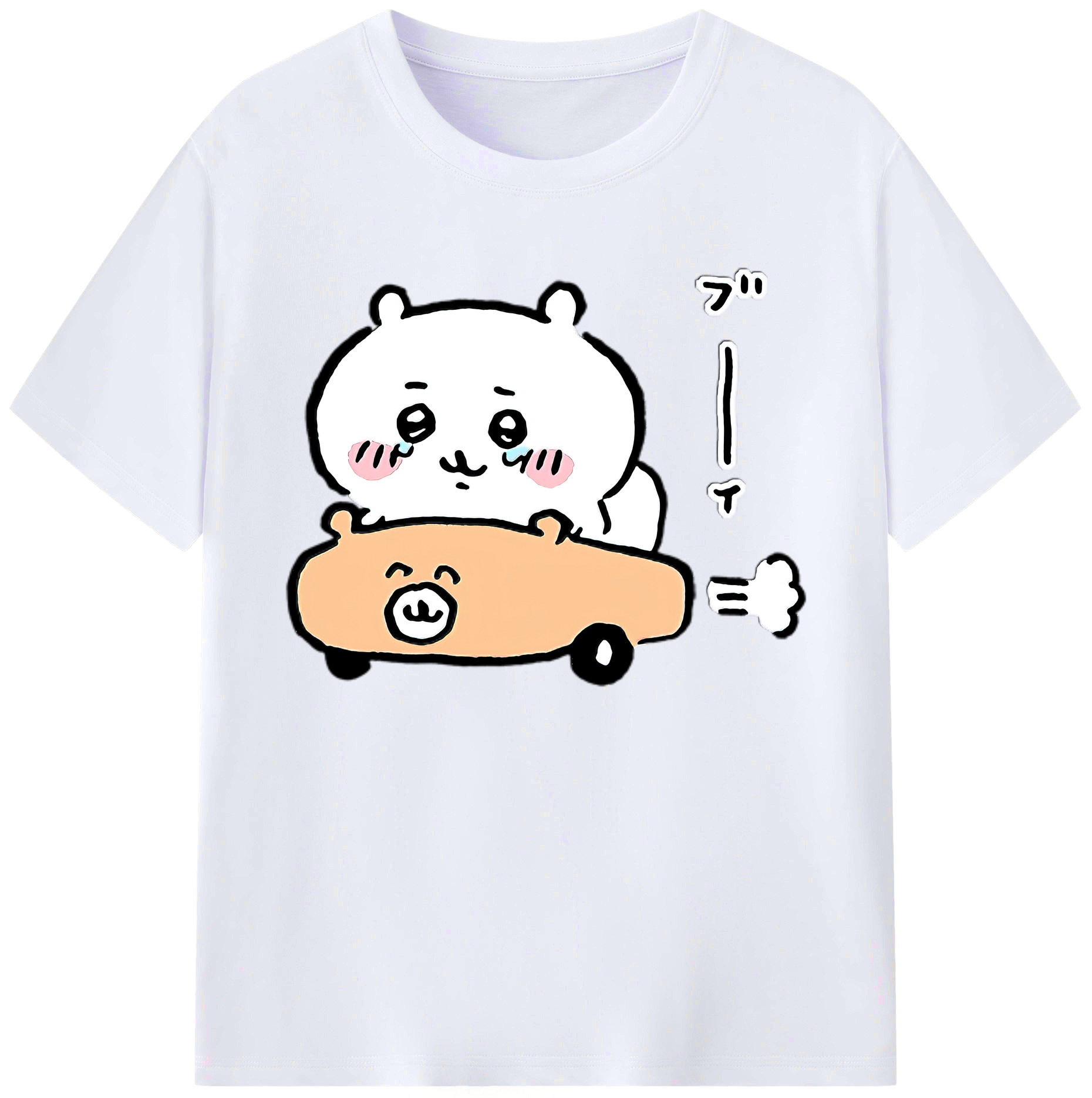 （画像用） ちいかわ ちいかわ Chii-kawa chiikawa 綿100％ メンズ半袖Tシャツ｜肌触りやわらか＆通気性