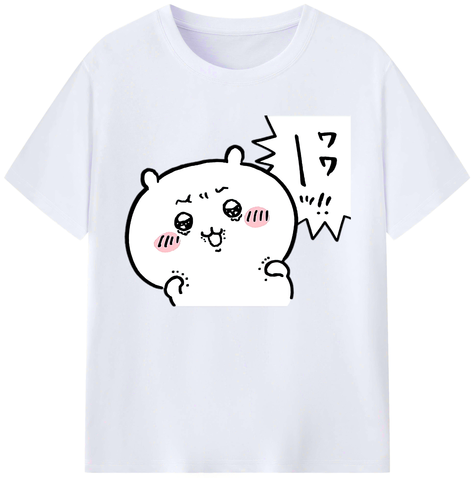 （画像用） ちいかわ ちいかわ Chii-kawa chiikawa 綿100％ メンズ半袖Tシャツ｜肌触りやわらか＆通気性