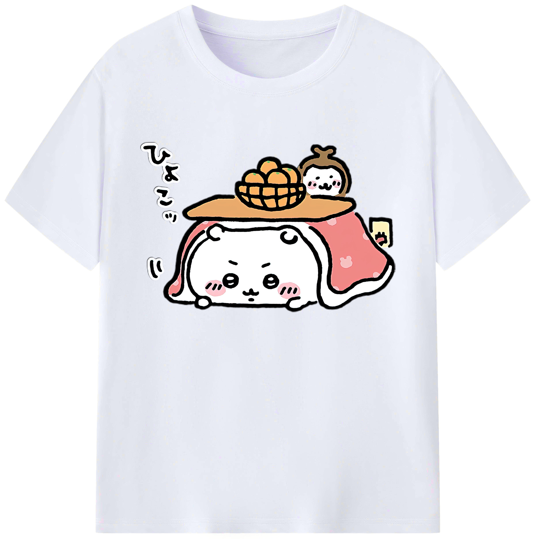 （画像用） ちいかわ ちいかわ Chii-kawa chiikawa 綿100％ メンズ半袖Tシャツ｜肌触りやわらか＆通気性