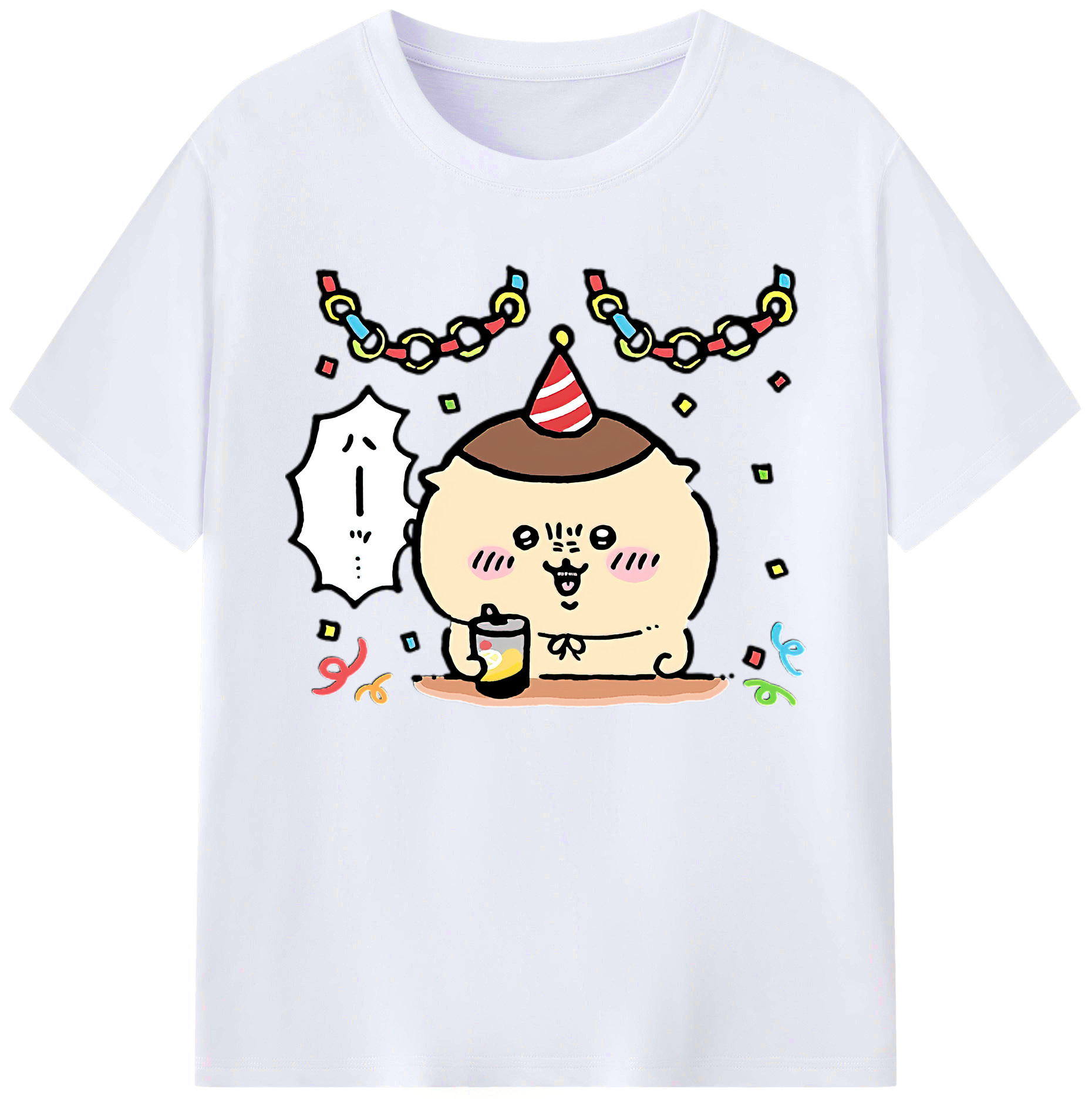 （画像用） ちいかわ くりまんじゅう Chii-kawa kuri manjū 綿100％ メンズ半袖Tシャツ｜肌触りやわらか＆通気性