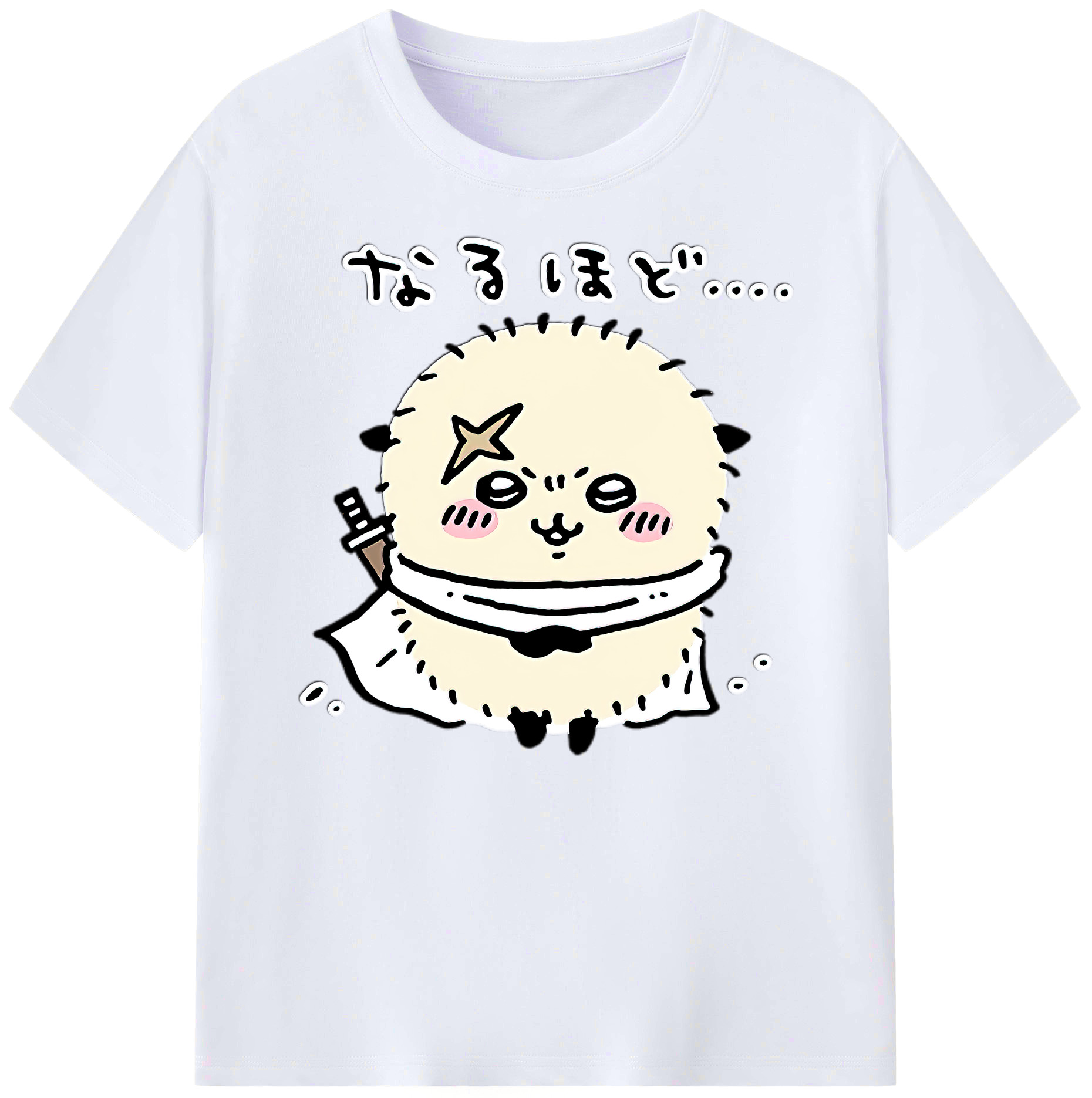 （画像用） ちいかわ ラッコ Chii-kawa Sea otter 綿100％ メンズ半袖Tシャツ｜肌触りやわらか＆通気性