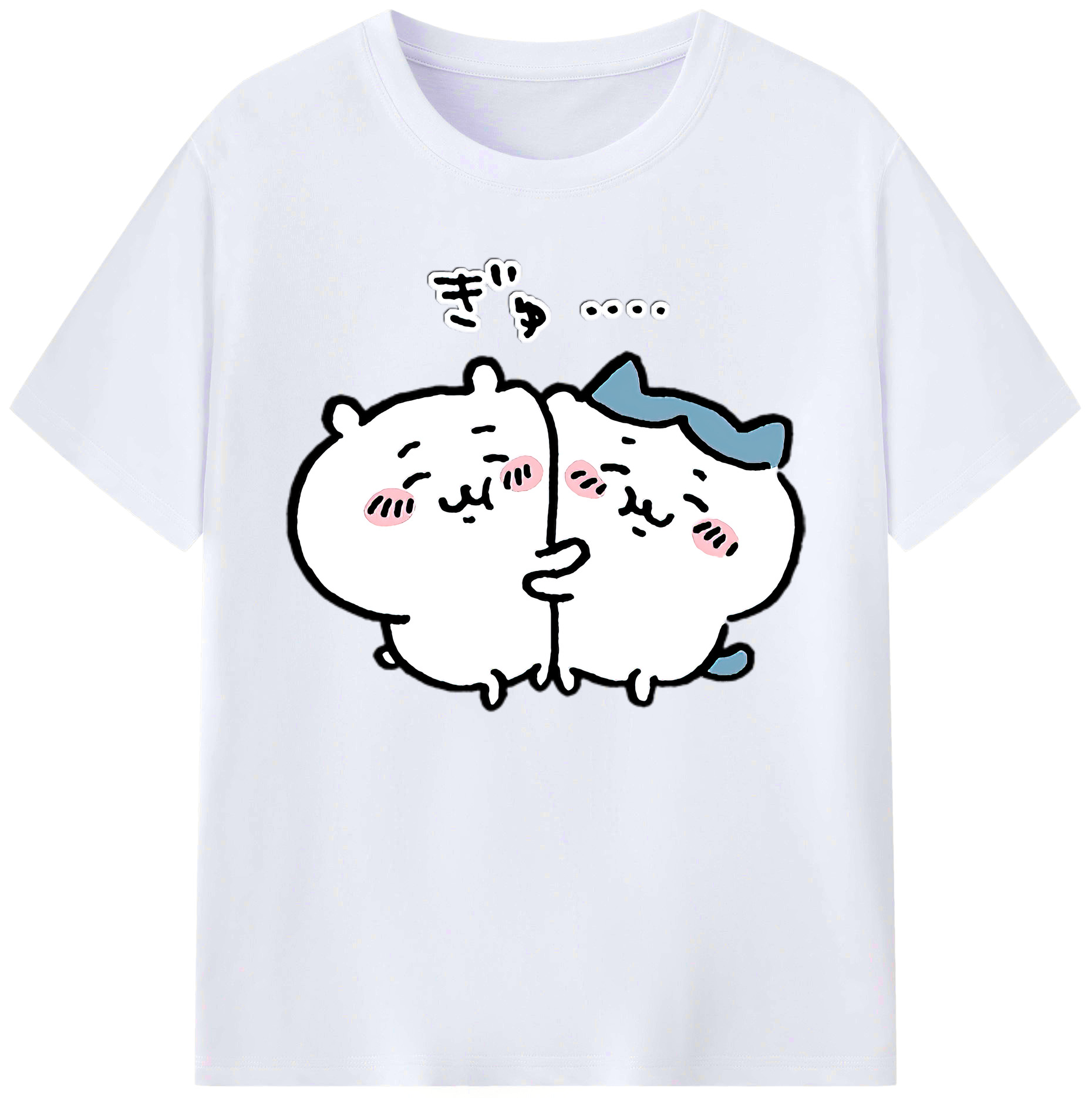 （画像用） ちいかわ ハチワレ Chii-kawa hachiware 綿100％ メンズ半袖Tシャツ｜肌触りやわらか＆通気性