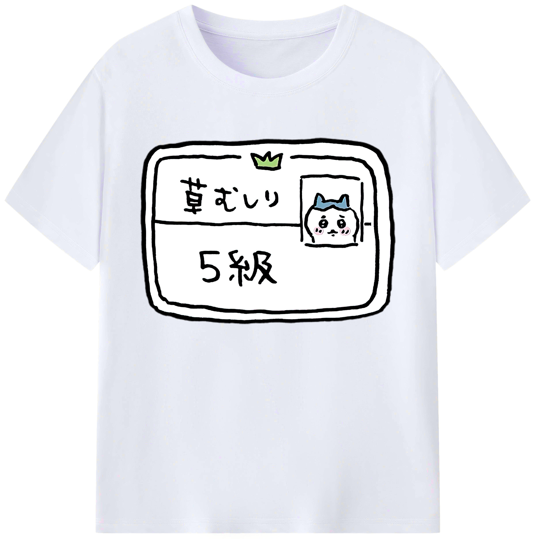 （画像用） ちいかわ ハチワレ Chii-kawa hachiware 綿100％ メンズ半袖Tシャツ｜肌触りやわらか＆通気性
