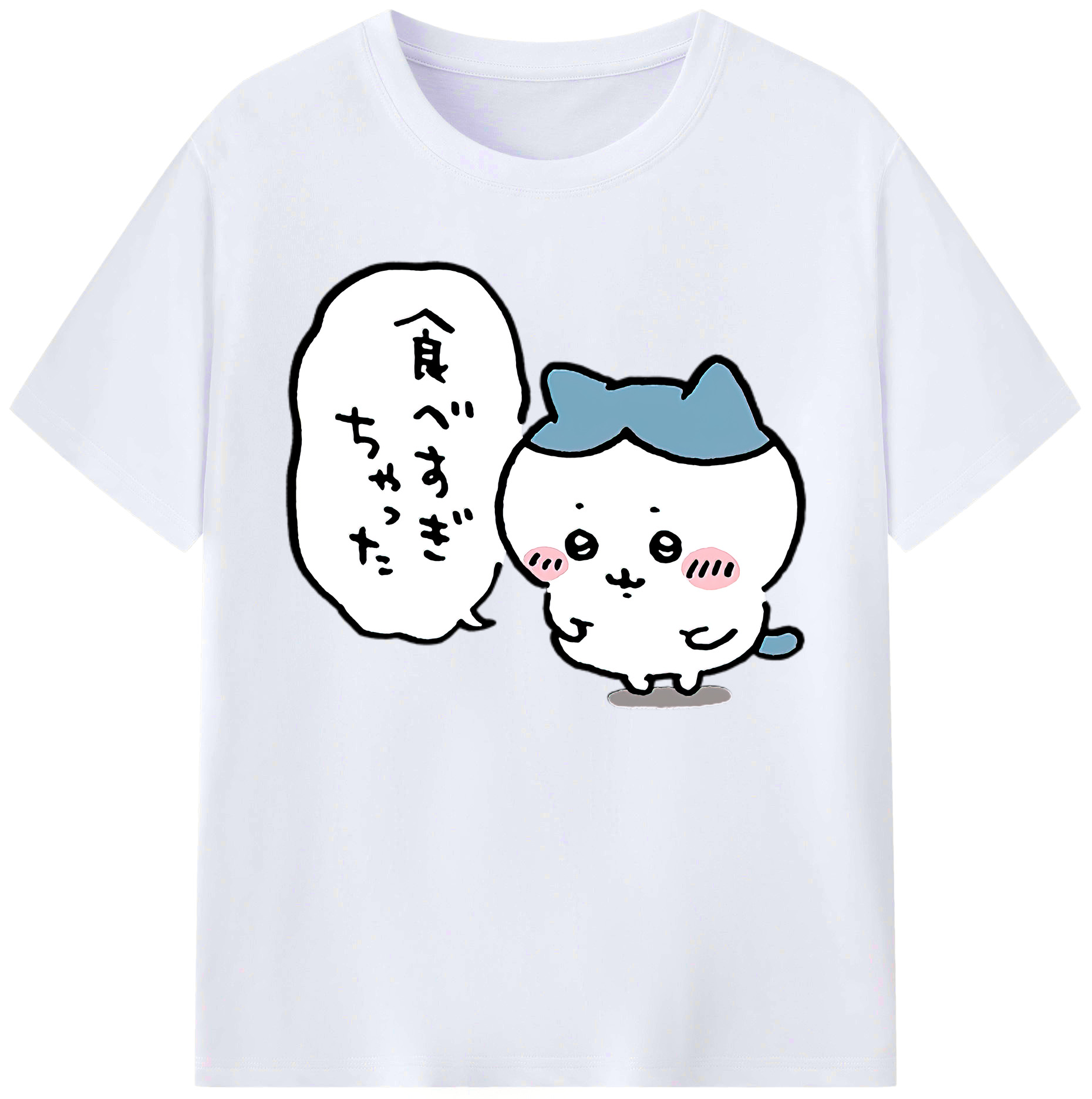 （画像用） ちいかわ ハチワレ Chii-kawa hachiware 綿100％ メンズ半袖Tシャツ｜肌触りやわらか＆通気性