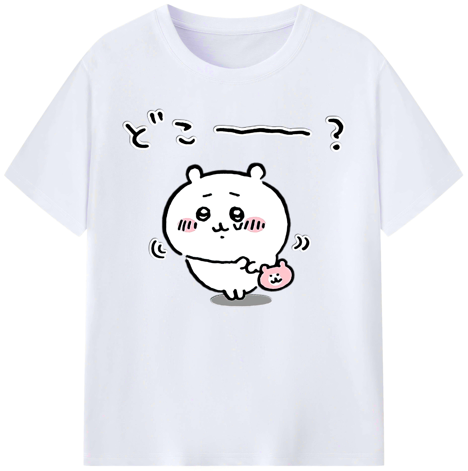（画像用） ちいかわ ちいかわ Chii-kawa chiikawa 綿100％ メンズ半袖Tシャツ｜肌触りやわらか＆通気性
