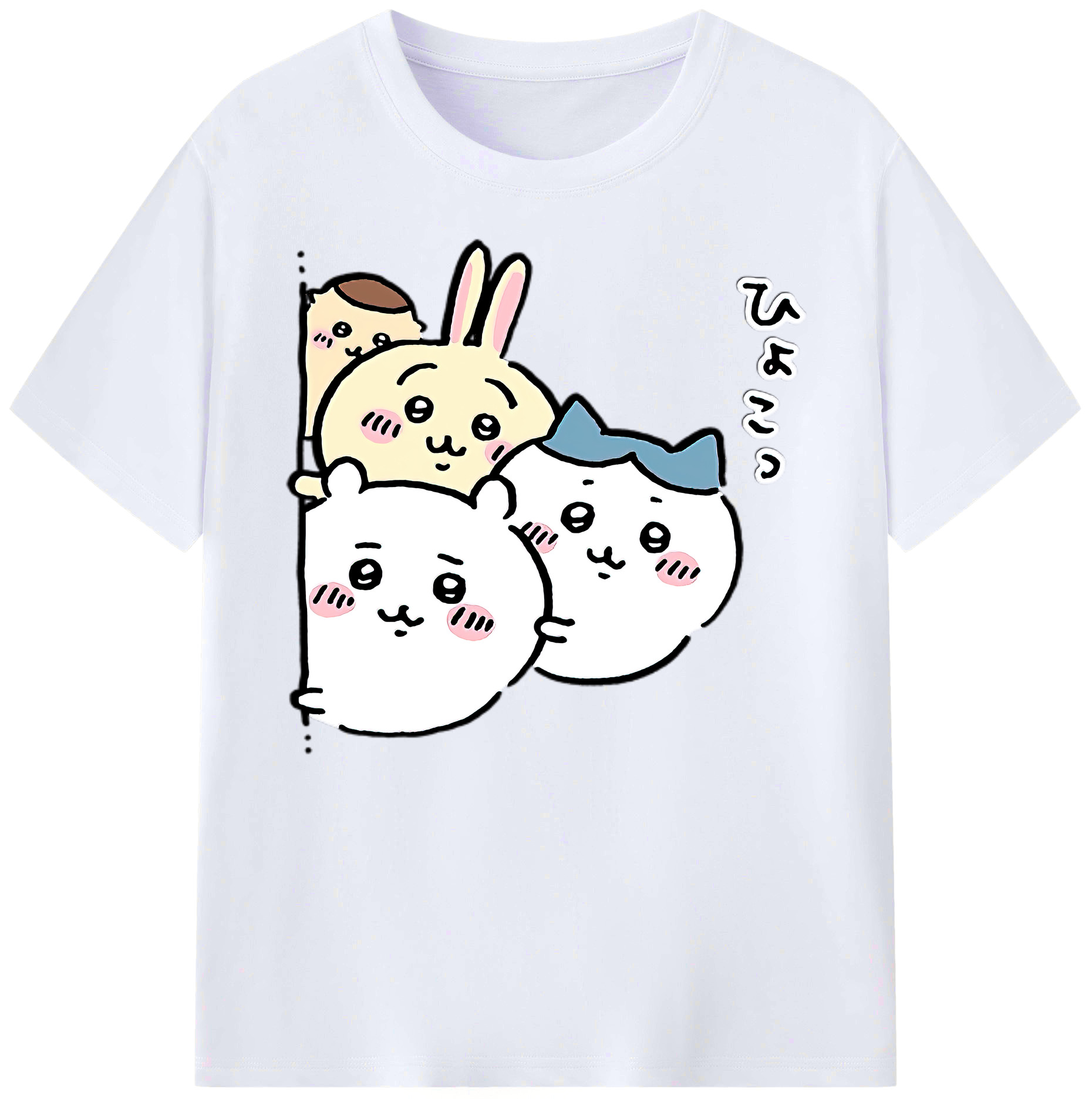 （画像用） ちいかわ ちいかわ Chii-kawa chiikawa 綿100％ メンズ半袖Tシャツ｜肌触りやわらか＆通気性