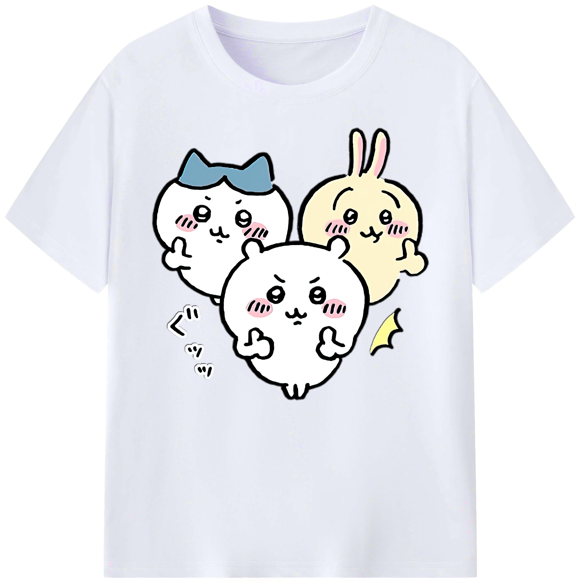 （画像用） ちいかわ うさぎ Chii-kawa usagi 綿100％ メンズ半袖Tシャツ｜肌触りやわらか＆通気性