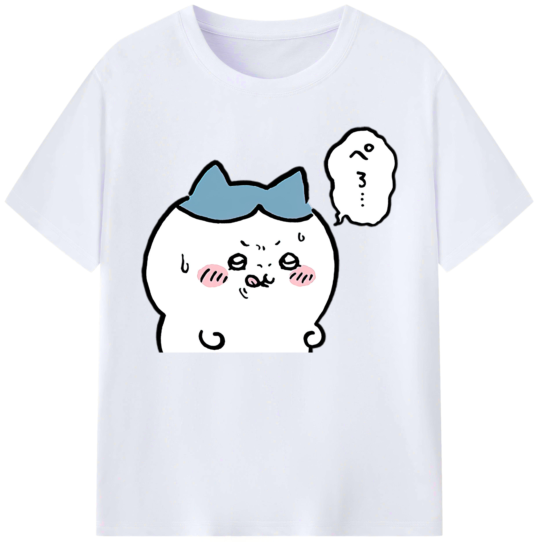 （画像用） ちいかわ ハチワレ Chii-kawa hachiware 綿100％ メンズ半袖Tシャツ｜肌触りやわらか＆通気性