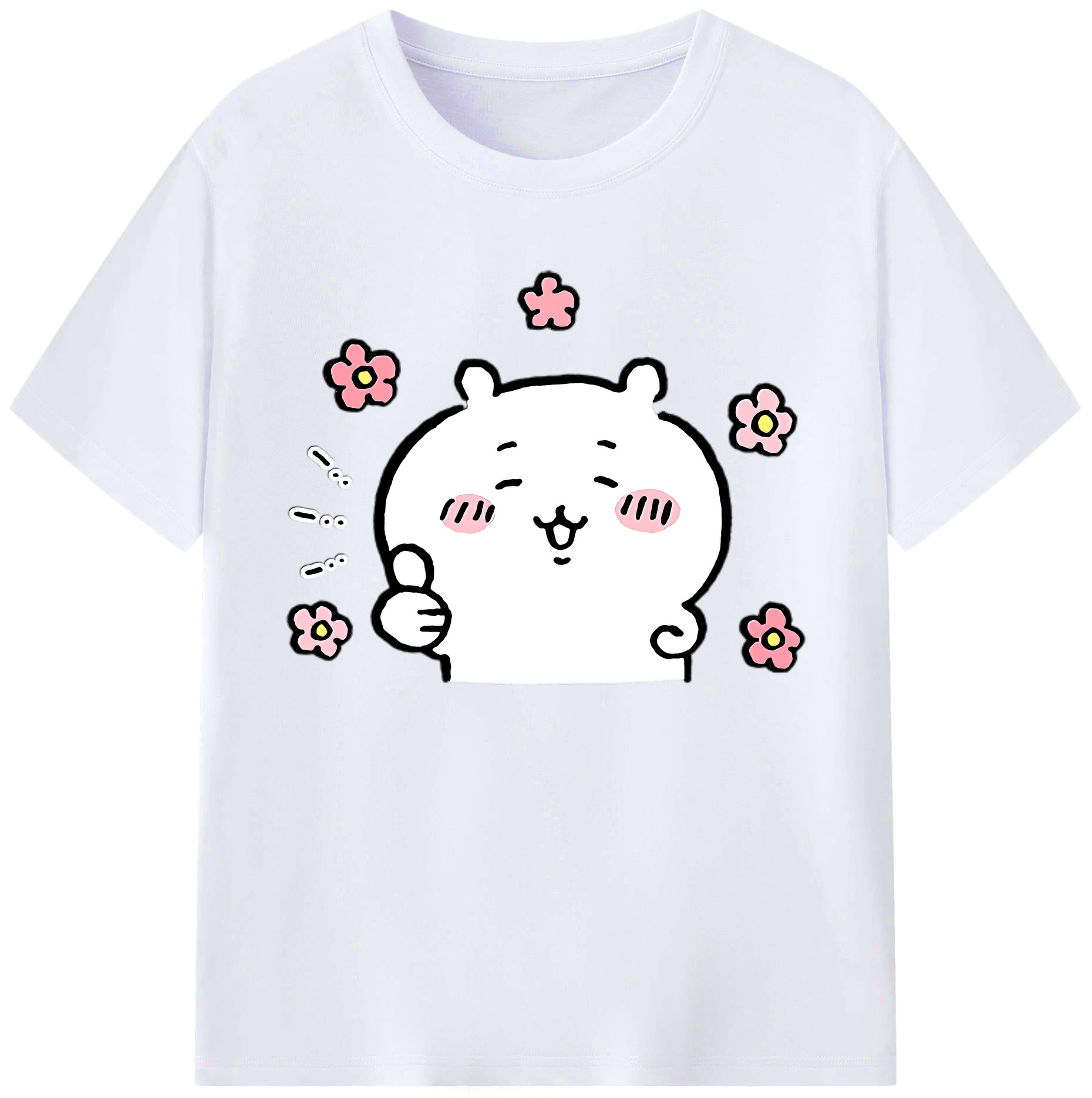 （画像用） ちいかわ ちいかわ Chii-kawa chiikawa 綿100％ メンズ半袖Tシャツ｜肌触りやわらか＆通気性