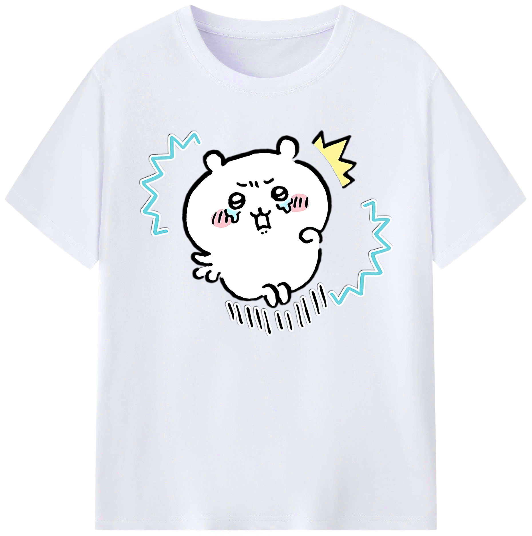 （画像用） ちいかわ ちいかわ Chii-kawa chiikawa 綿100％ メンズ半袖Tシャツ｜肌触りやわらか＆通気性