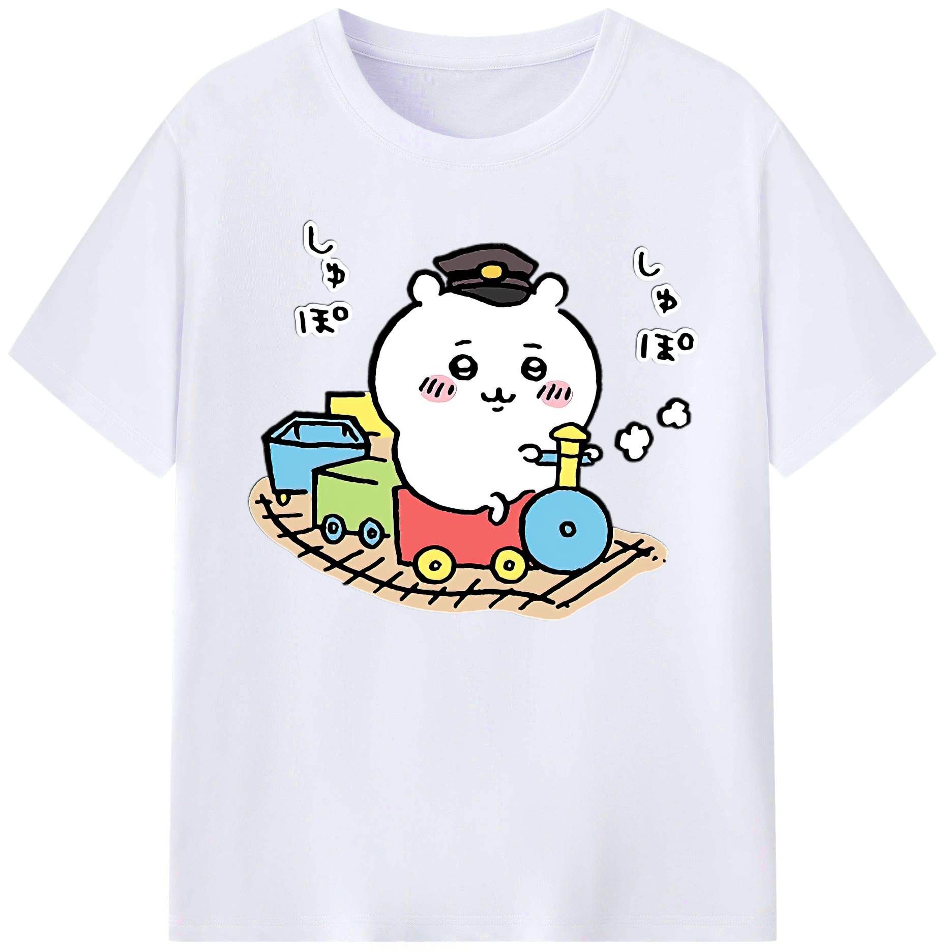 （画像用） ちいかわ ちいかわ Chii-kawa chiikawa 綿100％ メンズ半袖Tシャツ｜肌触りやわらか＆通気性