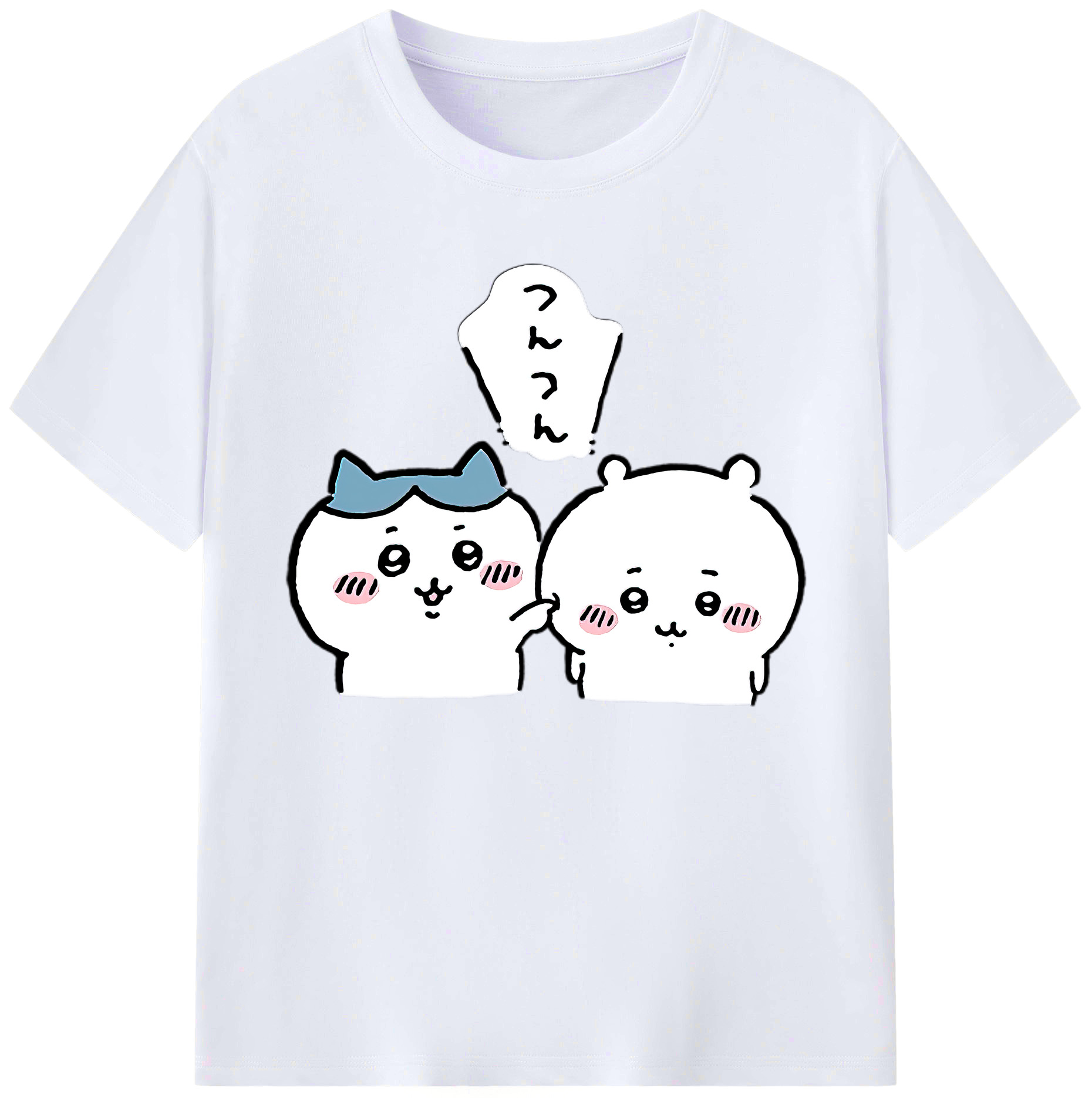 （画像用） ちいかわ ちいかわ Chii-kawa chiikawa 綿100％ メンズ半袖Tシャツ｜肌触りやわらか＆通気性