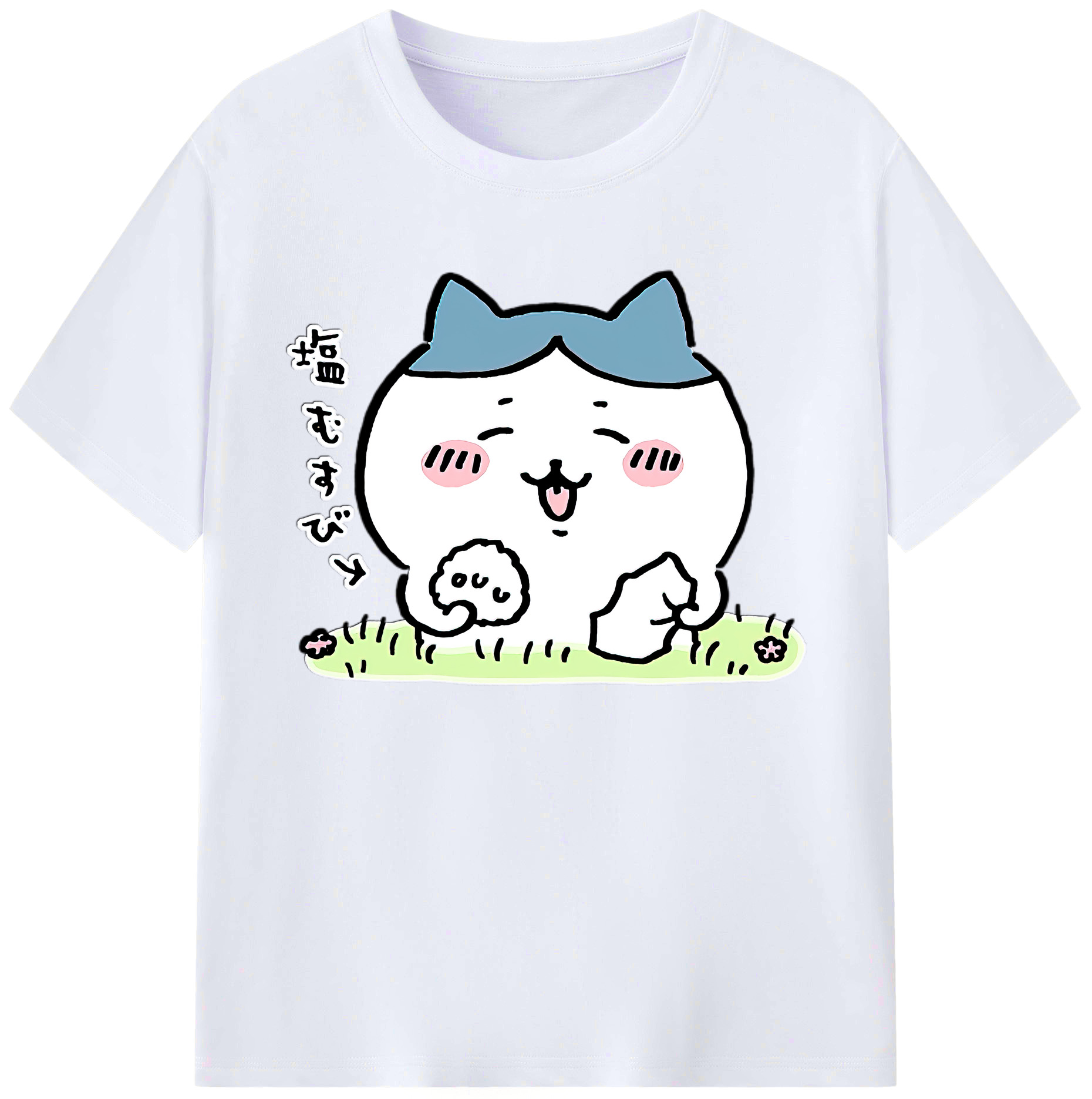 （画像用） ちいかわ ハチワレ Chii-kawa hachiware 綿100％ メンズ半袖Tシャツ｜肌触りやわらか＆通気性