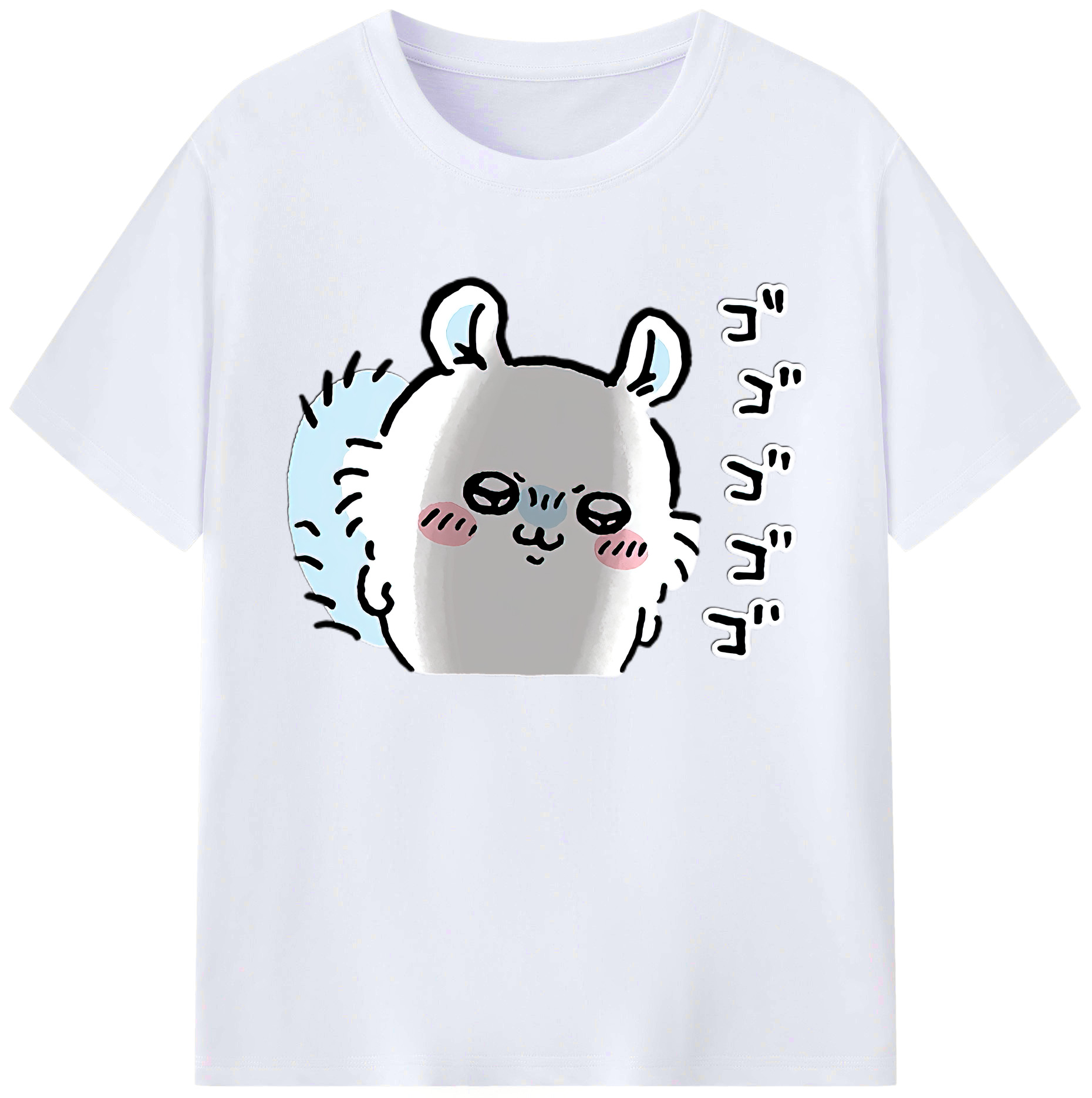 （画像用） ちいかわ モモンガ Chii-kawa Momonga 綿100％ メンズ半袖Tシャツ｜肌触りやわらか＆通気性