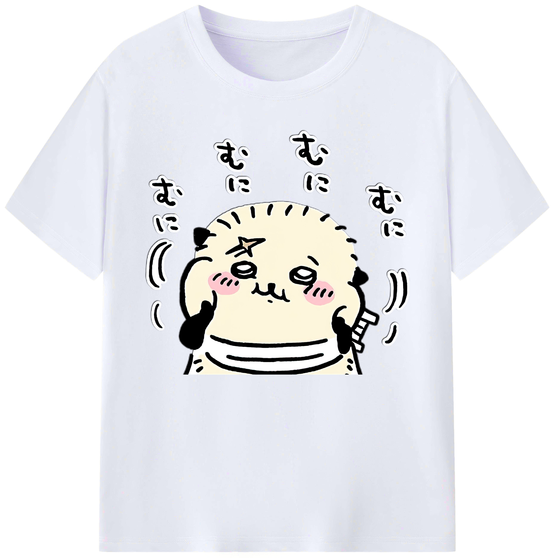 （画像用） ちいかわ ラッコ Chii-kawa Sea otter 綿100％ メンズ半袖Tシャツ｜肌触りやわらか＆通気性