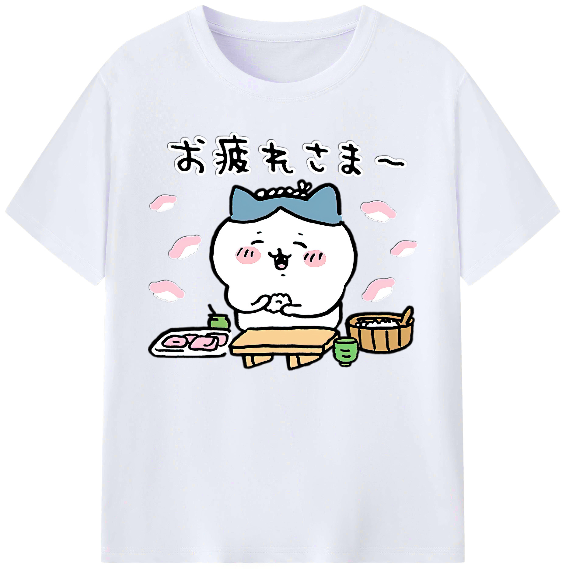 （画像用） ちいかわ ハチワレ Chii-kawa hachiware 綿100％ メンズ半袖Tシャツ｜肌触りやわらか＆通気性