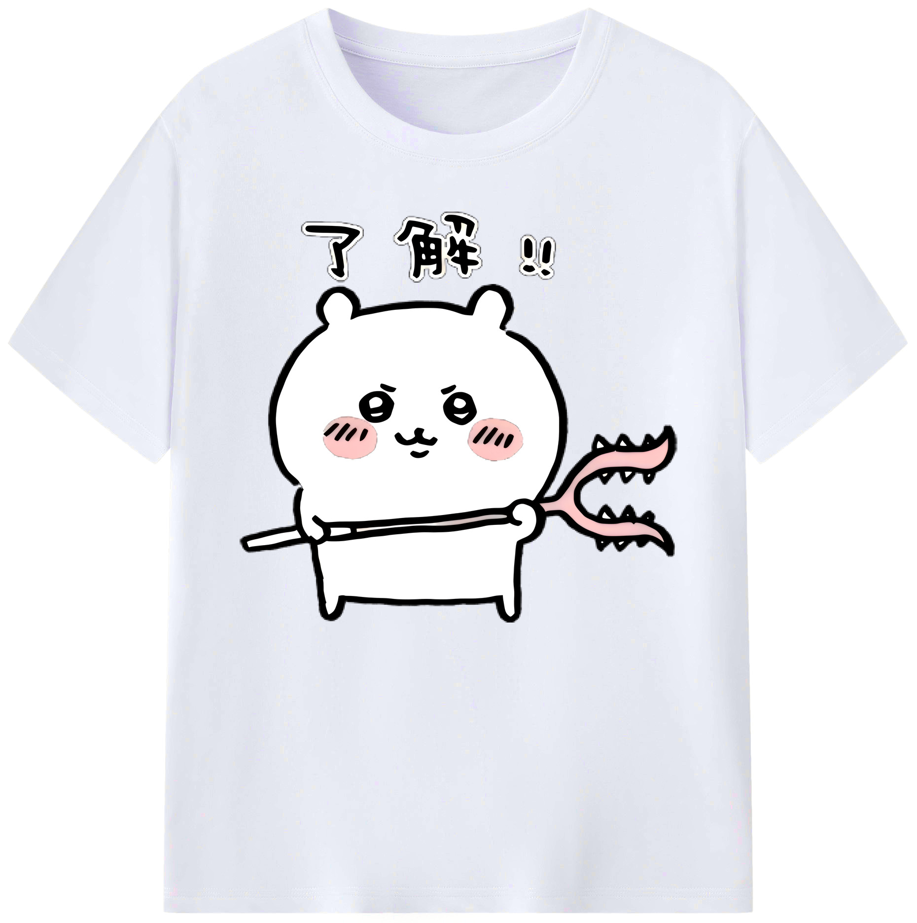 （画像用） ちいかわ ちいかわ Chii-kawa chiikawa 綿100％ メンズ半袖Tシャツ｜肌触りやわらか＆通気性