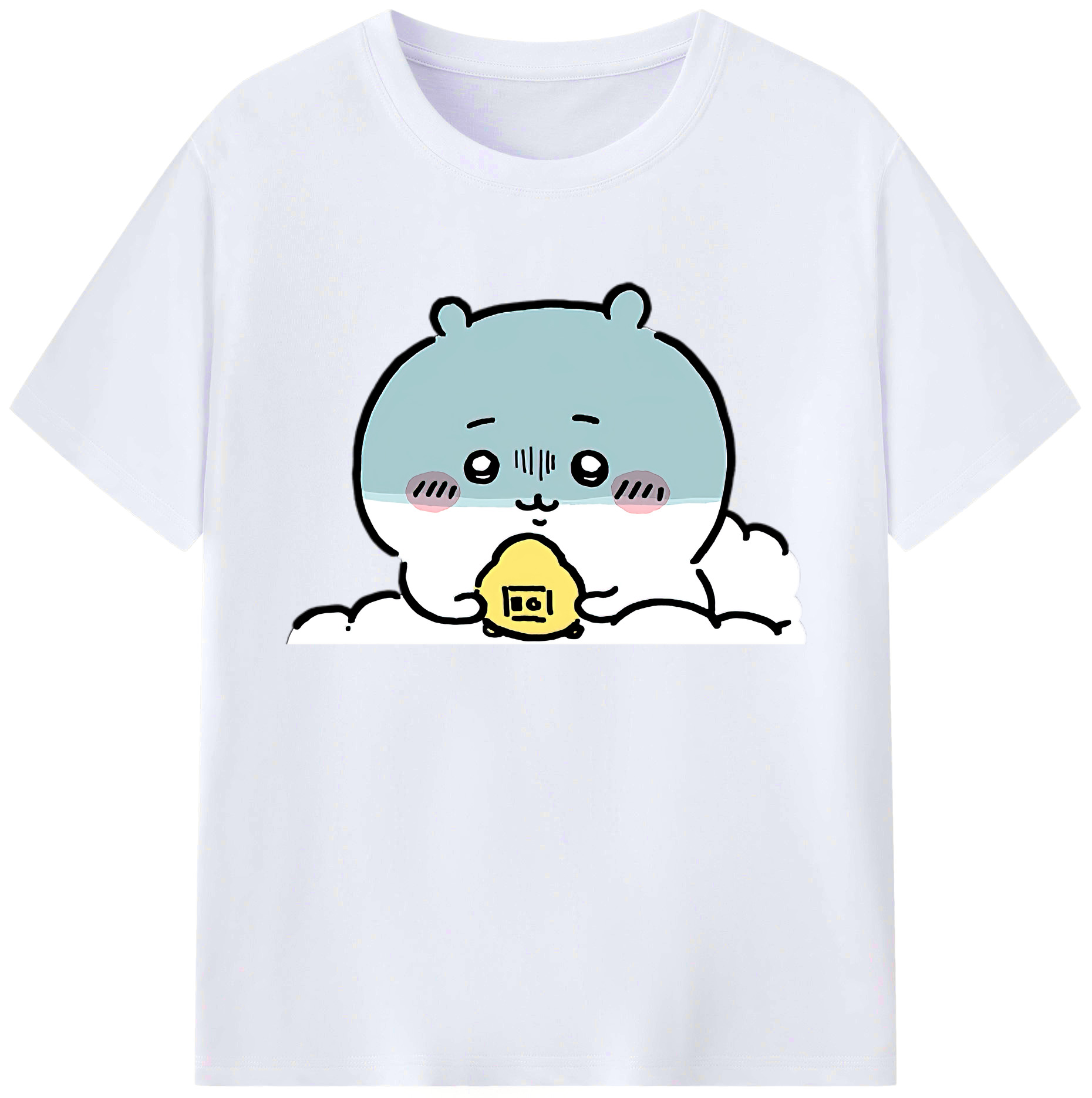 （画像用） ちいかわ ちいかわ Chii-kawa chiikawa 綿100％ メンズ半袖Tシャツ｜肌触りやわらか＆通気性