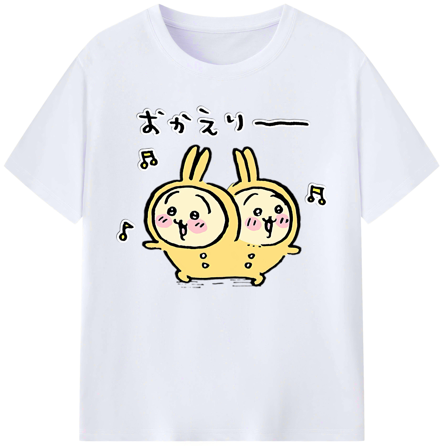 （画像用） ちいかわ うさぎ Chii-kawa usagi 綿100％ メンズ半袖Tシャツ｜肌触りやわらか＆通気性