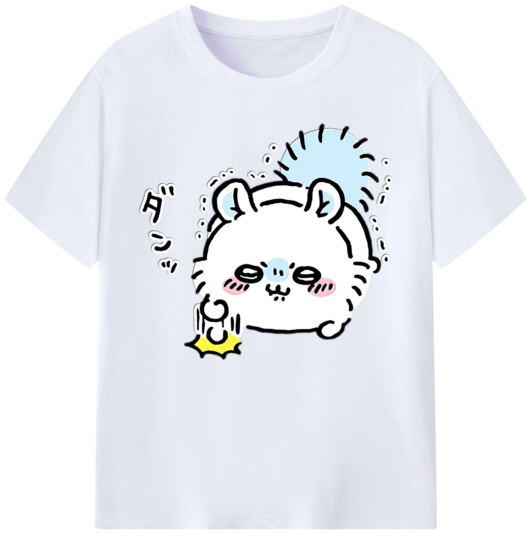 （画像用） ちいかわ モモンガ Chii-kawa Momonga 綿100％ メンズ半袖Tシャツ｜肌触りやわらか＆通気性