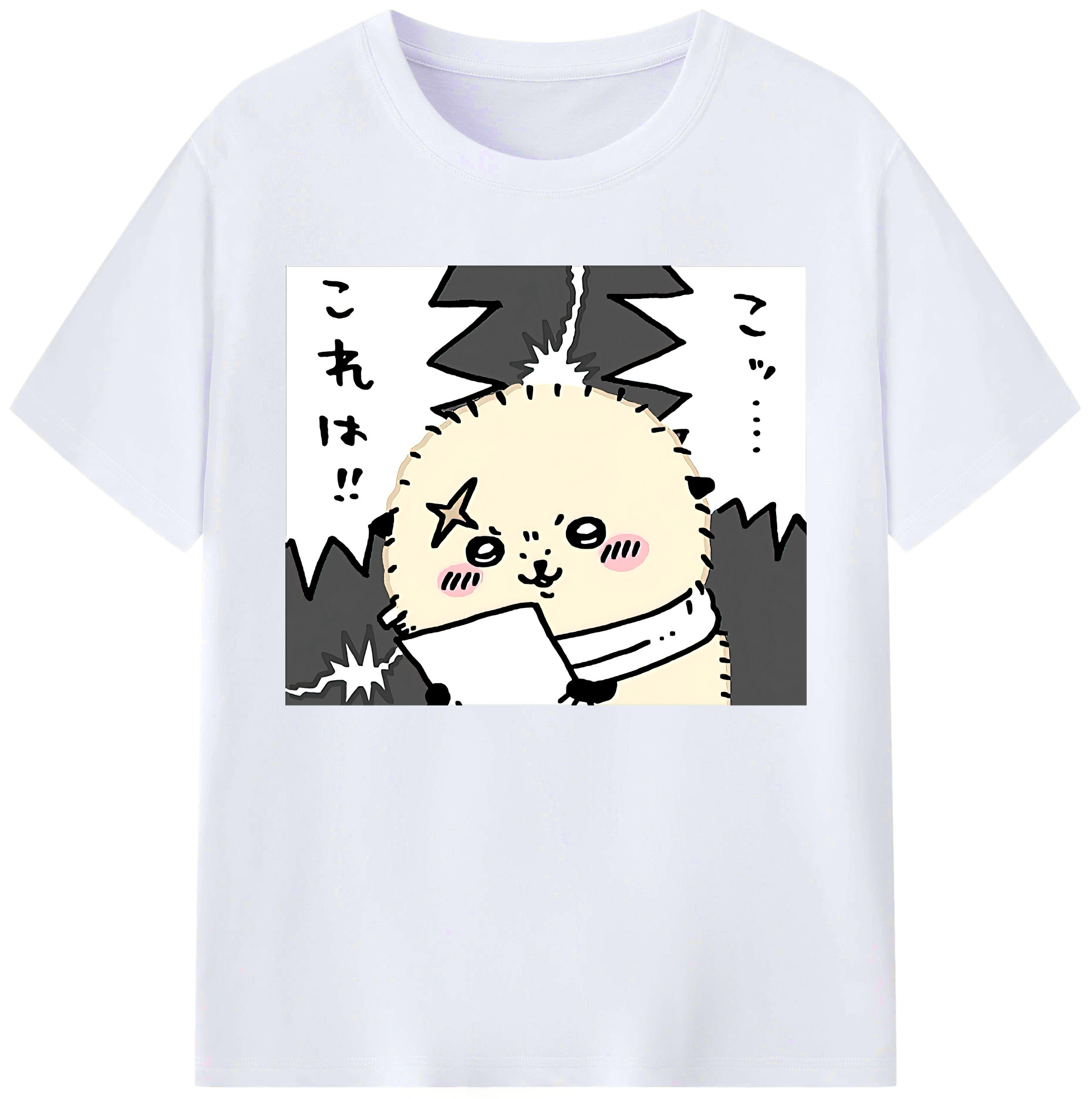 （画像用） ちいかわ ラッコ Chii-kawa Sea otter 綿100％ メンズ半袖Tシャツ｜肌触りやわらか＆通気性