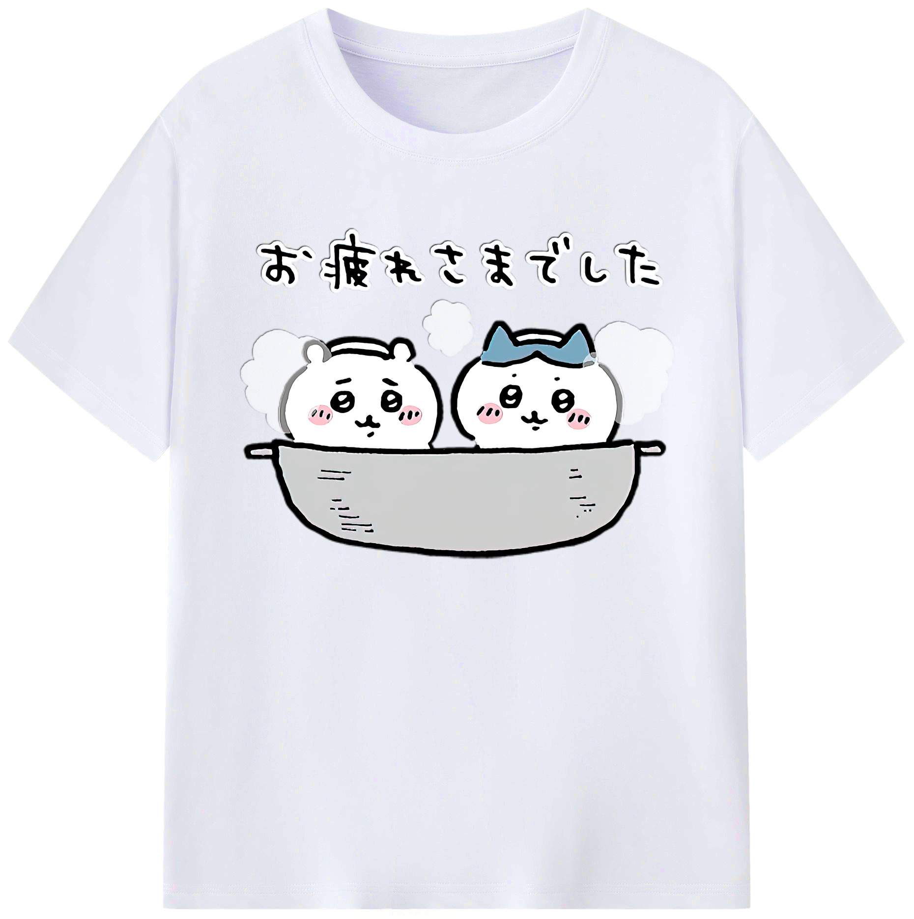 （画像用） ちいかわ ハチワレ Chii-kawa hachiware 綿100％ メンズ半袖Tシャツ｜肌触りやわらか＆通気性