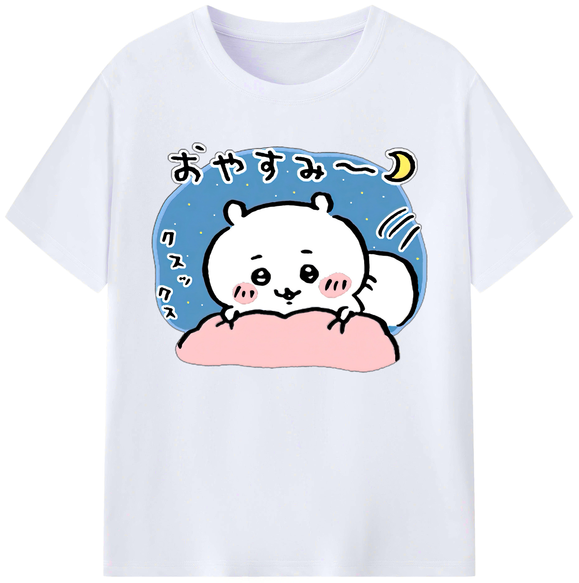 （画像用） ちいかわ ちいかわ Chii-kawa chiikawa 綿100％ メンズ半袖Tシャツ｜肌触りやわらか＆通気性