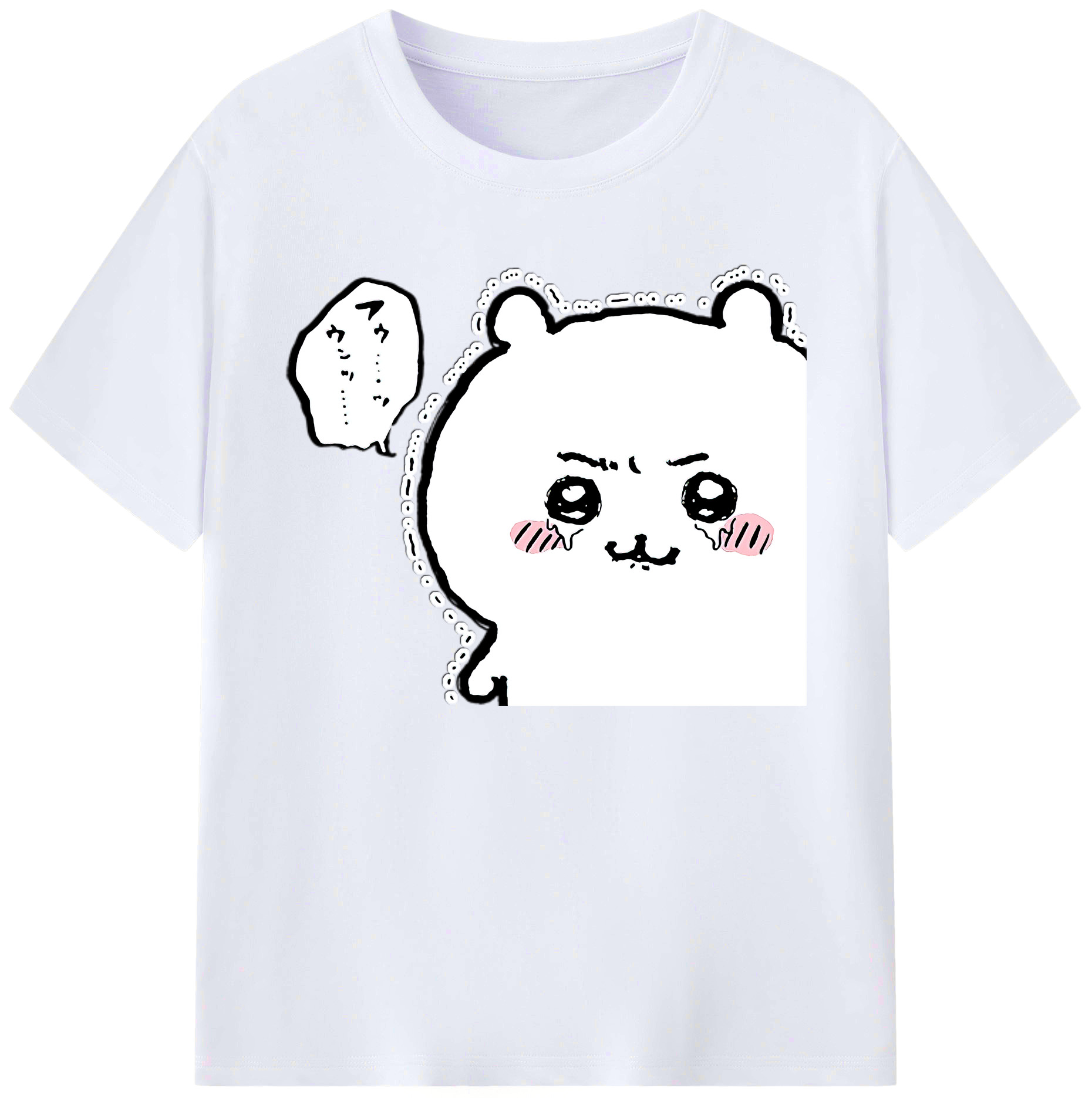 （画像用） ちいかわ ちいかわ Chii-kawa chiikawa 綿100％ メンズ半袖Tシャツ｜肌触りやわらか＆通気性