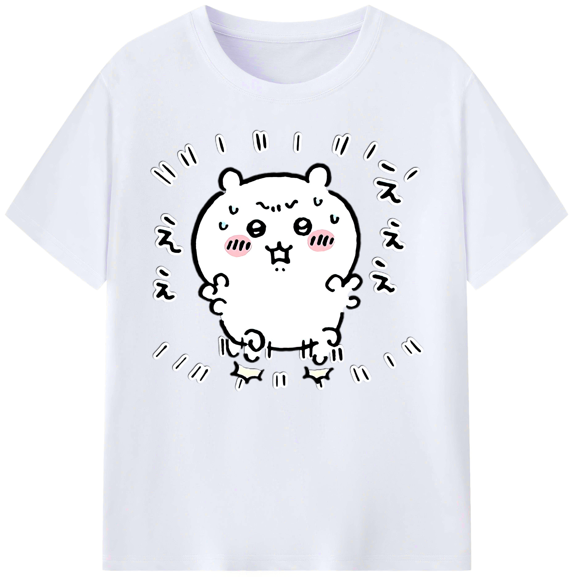 （画像用） ちいかわ ちいかわ Chii-kawa chiikawa 綿100％ メンズ半袖Tシャツ｜肌触りやわらか＆通気性