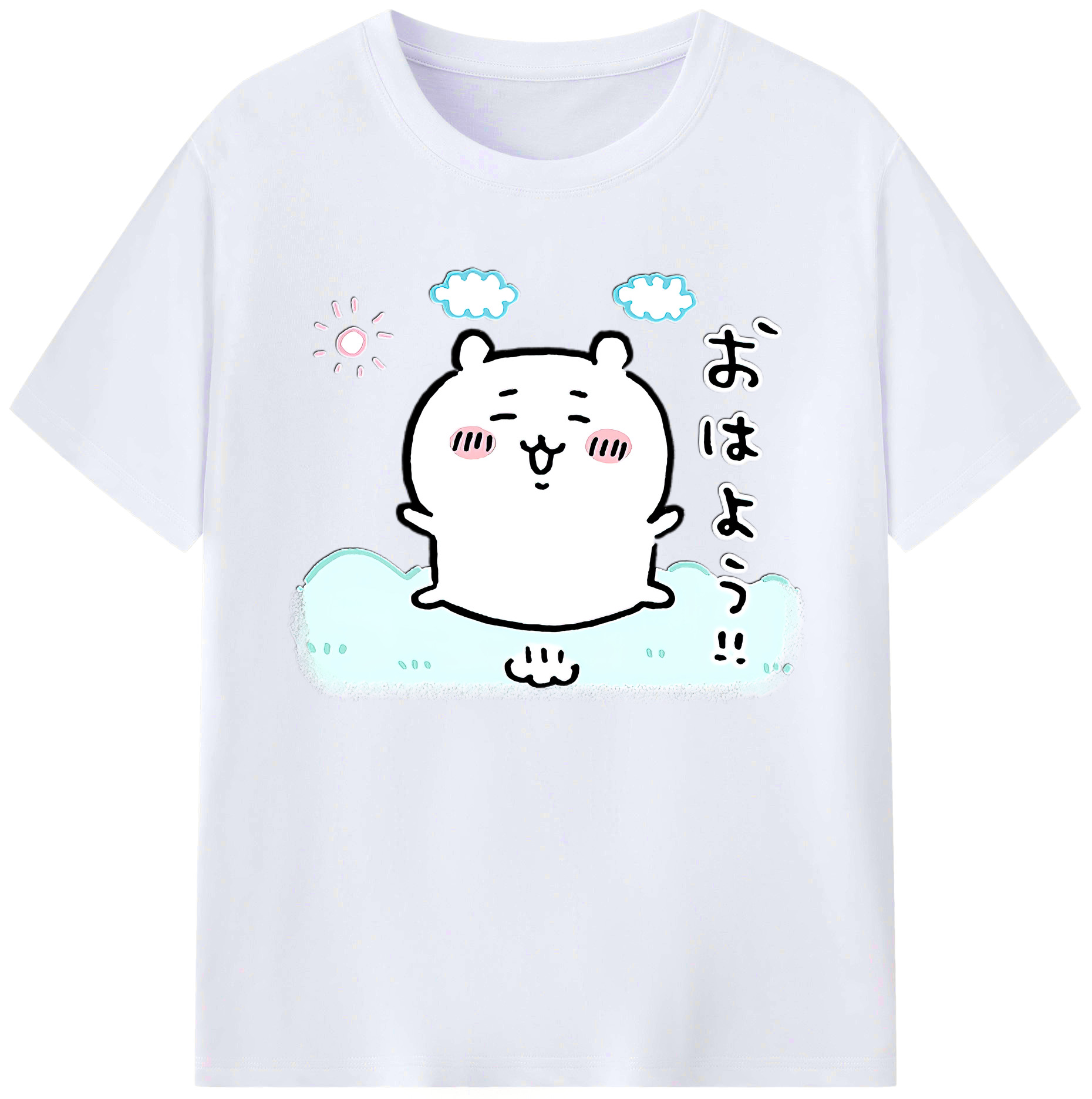 （画像用） ちいかわ ちいかわ Chii-kawa chiikawa 綿100％ メンズ半袖Tシャツ｜肌触りやわらか＆通気性