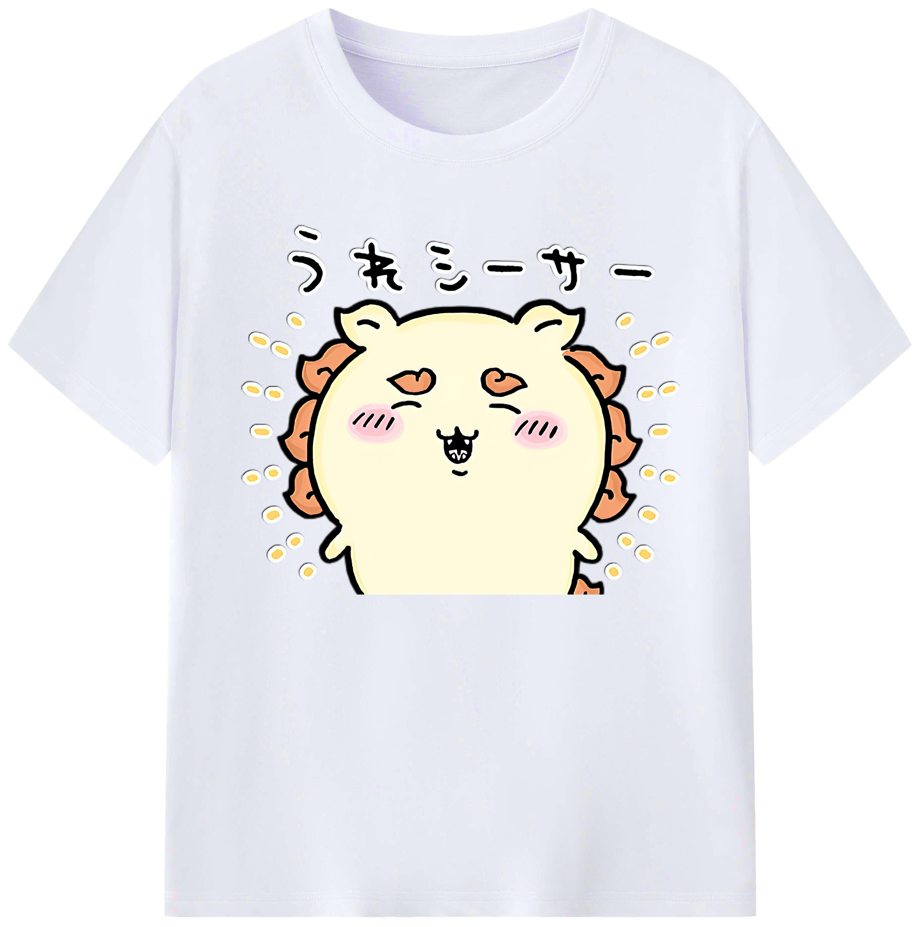 （画像用） ちいかわ シーサー Chii-kawa Shisa 綿100％ メンズ半袖Tシャツ｜肌触りやわらか＆通気性