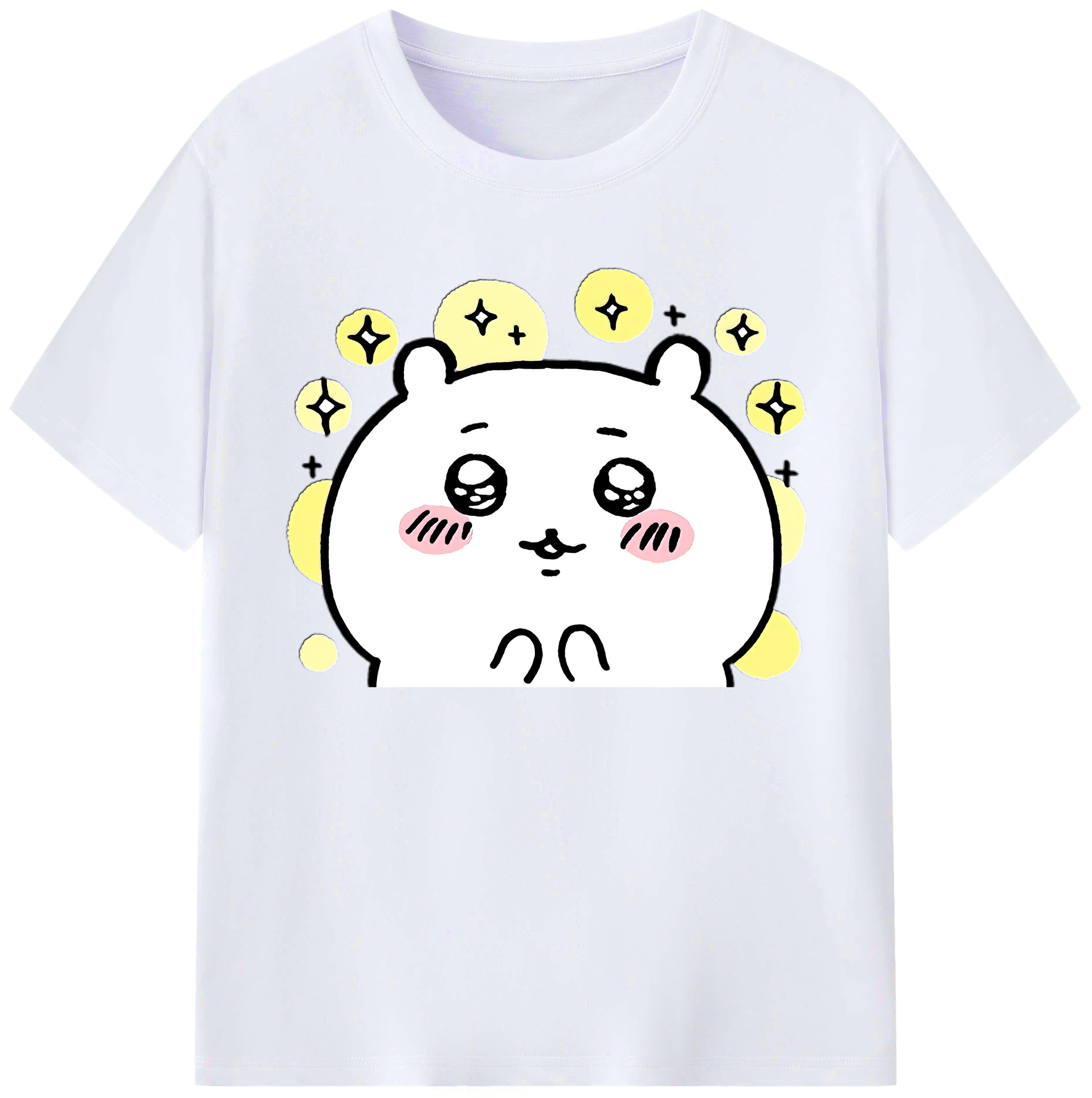 （画像用） ちいかわ ちいかわ Chii-kawa chiikawa 綿100％ メンズ半袖Tシャツ｜肌触りやわらか＆通気性