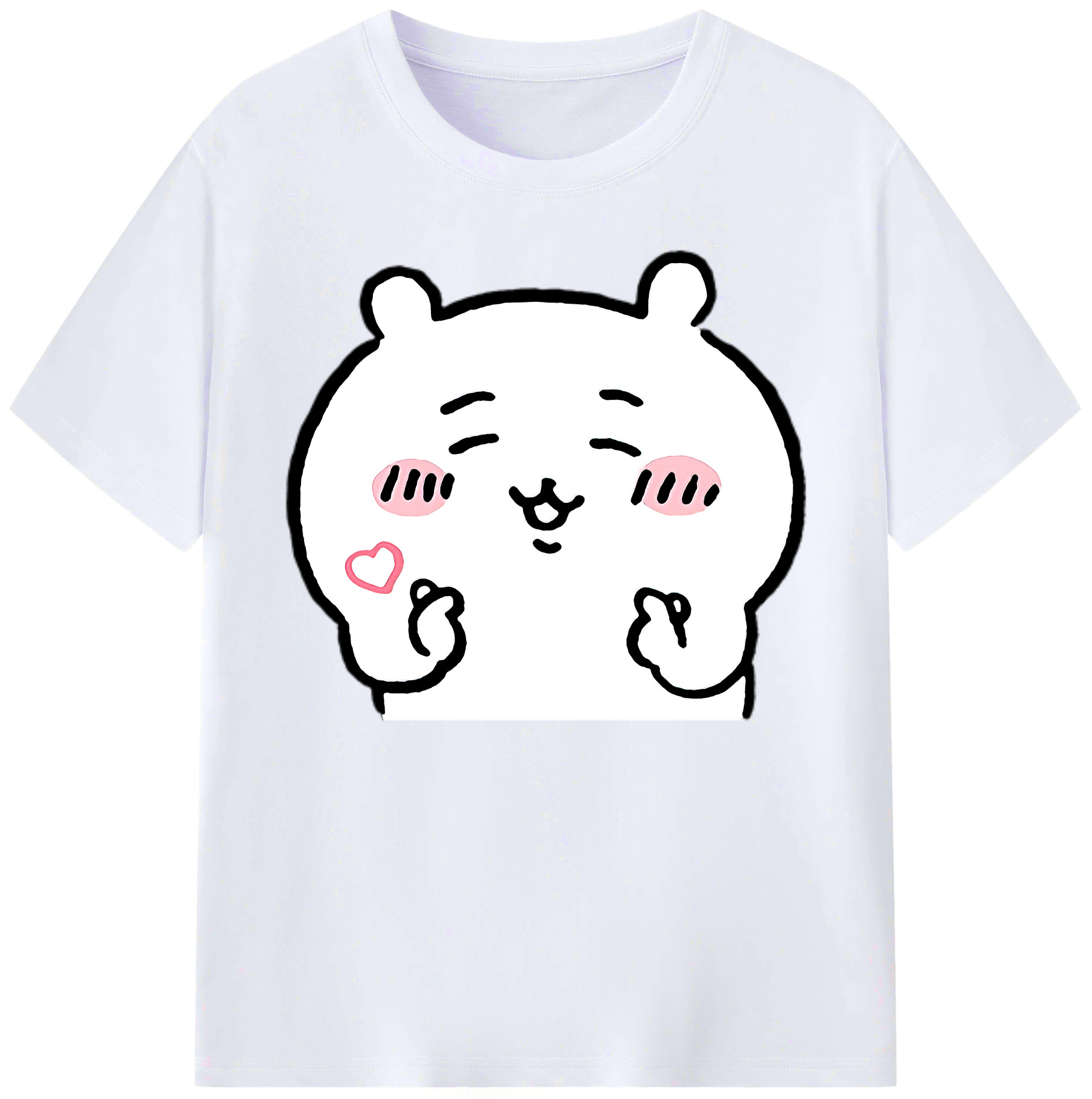（画像用） ちいかわ ちいかわ Chii-kawa chiikawa 綿100％ メンズ半袖Tシャツ｜肌触りやわらか＆通気性
