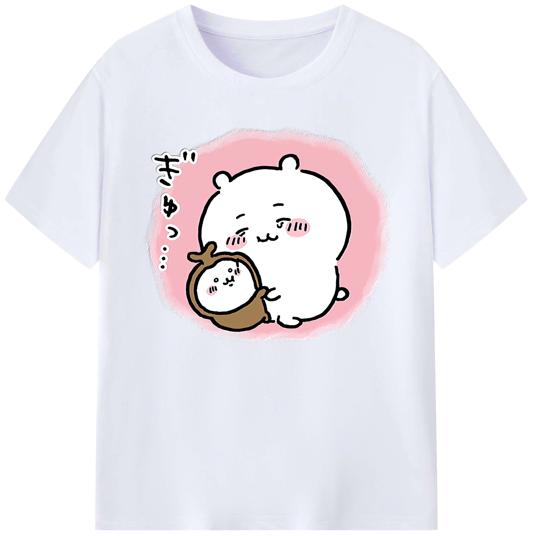 （画像用） ちいかわ ちいかわ Chii-kawa chiikawa 綿100％ メンズ半袖Tシャツ｜肌触りやわらか＆通気性