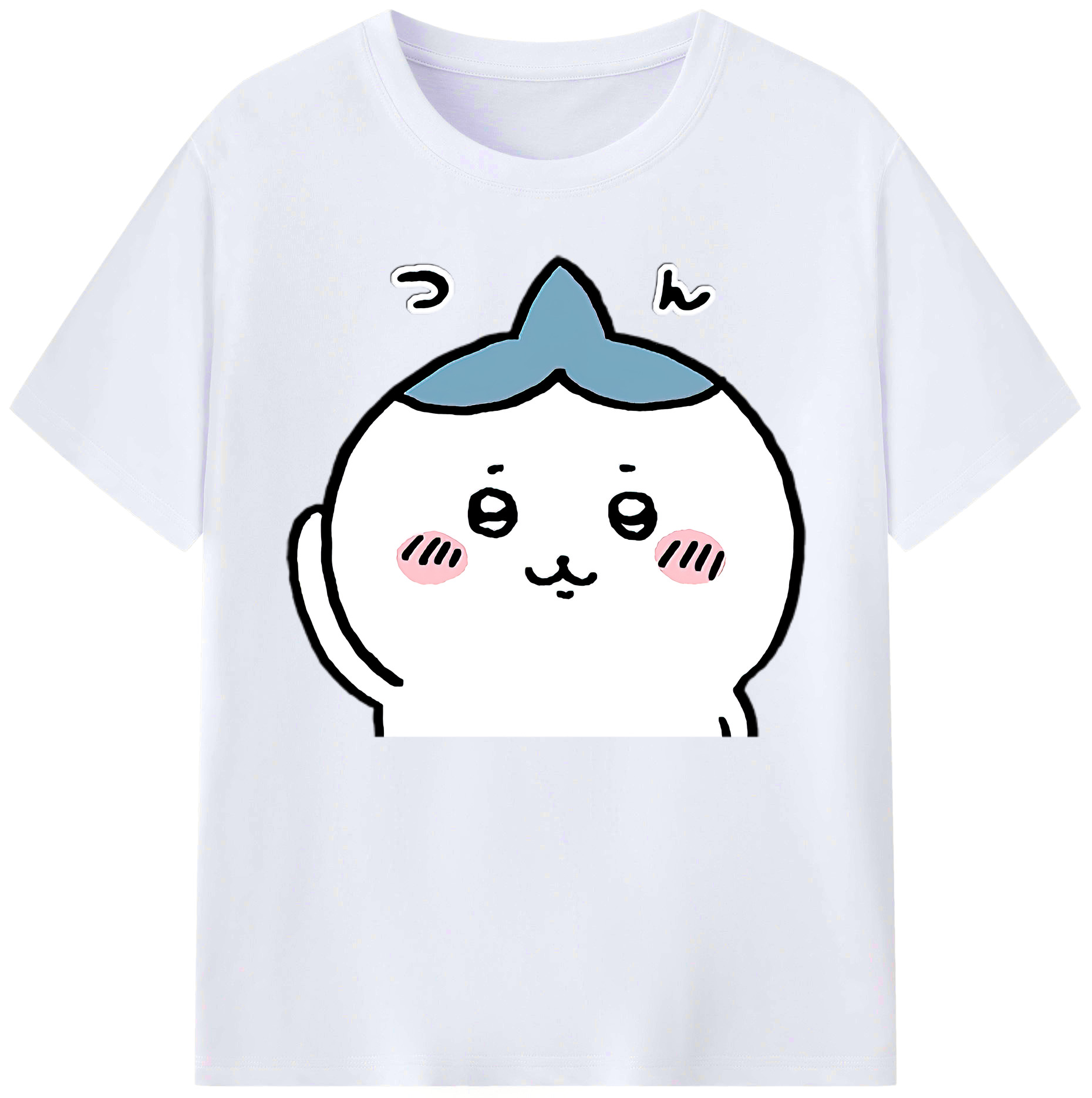 （画像用） ちいかわ ハチワレ Chii-kawa hachiware 綿100％ メンズ半袖Tシャツ｜肌触りやわらか＆通気性