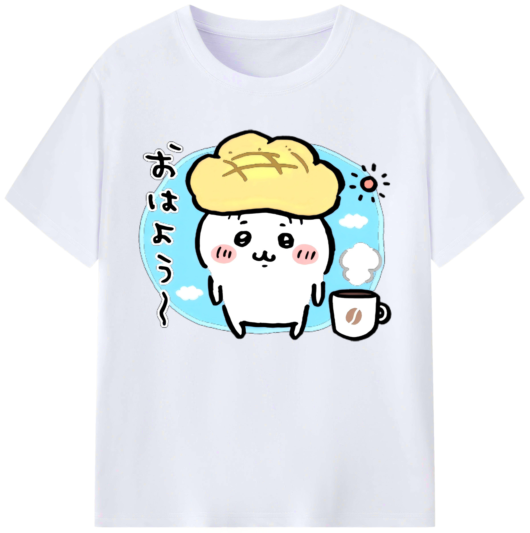 （画像用） ちいかわ ちいかわ Chii-kawa chiikawa 綿100％ メンズ半袖Tシャツ｜肌触りやわらか＆通気性