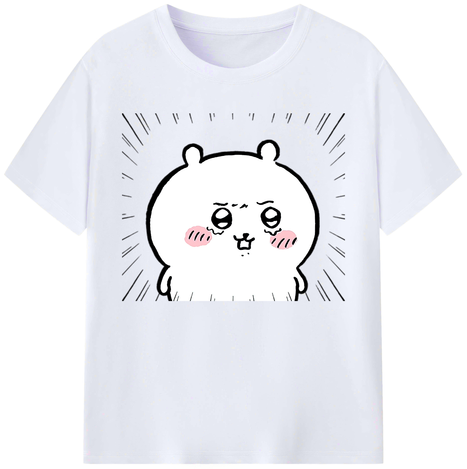 （画像用） ちいかわ ちいかわ Chii-kawa chiikawa 綿100％ メンズ半袖Tシャツ｜肌触りやわらか＆通気性