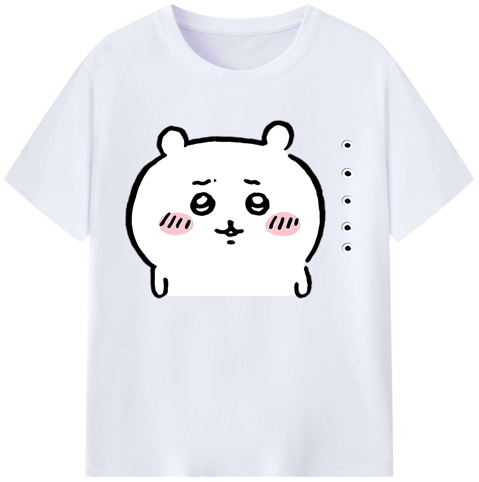 （画像用） ちいかわ ちいかわ Chii-kawa chiikawa 綿100％ メンズ半袖Tシャツ｜肌触りやわらか＆通気性