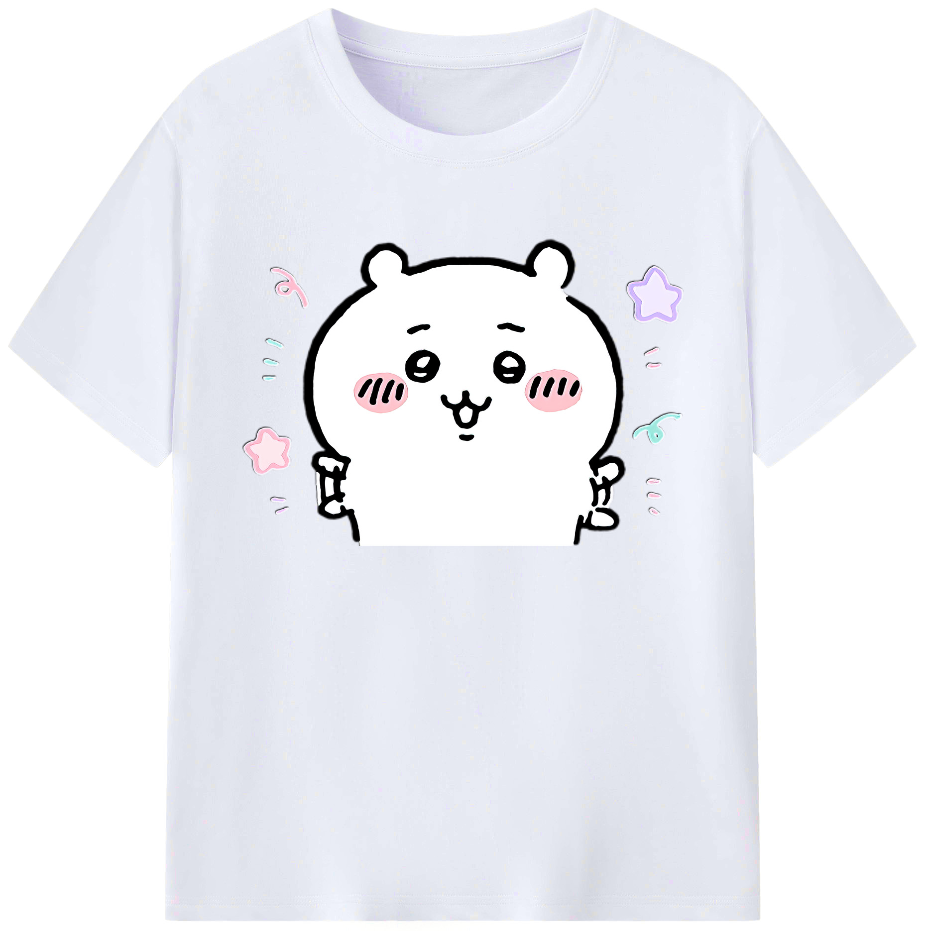 （画像用） ちいかわ ちいかわ Chii-kawa chiikawa 綿100％ メンズ半袖Tシャツ｜肌触りやわらか＆通気性
