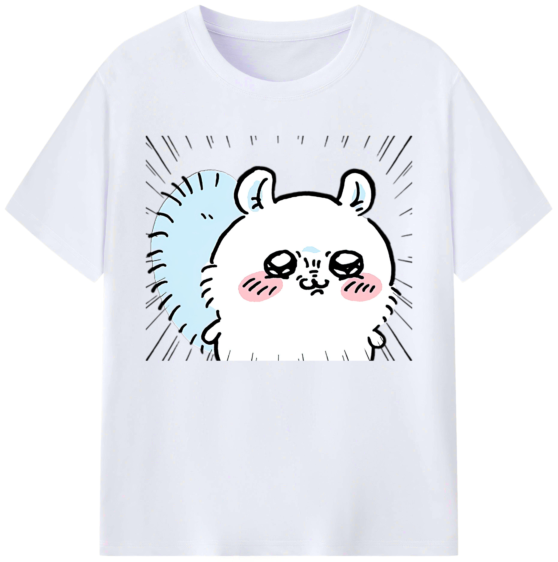 （画像用） ちいかわ モモンガ Chii-kawa Momonga 綿100％ メンズ半袖Tシャツ｜肌触りやわらか＆通気性