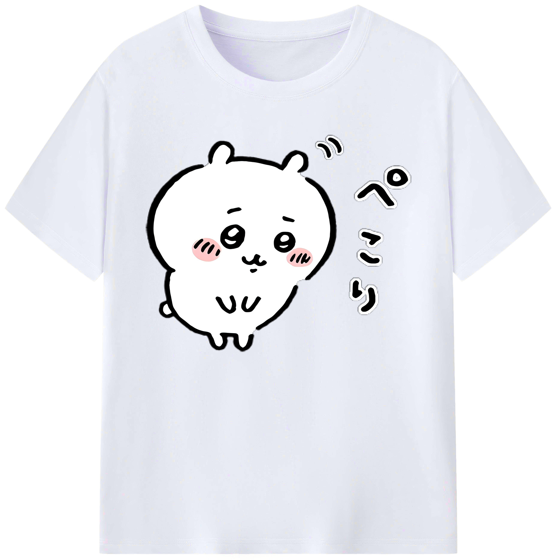 （画像用） ちいかわ ちいかわ Chii-kawa chiikawa 綿100％ メンズ半袖Tシャツ｜肌触りやわらか＆通気性