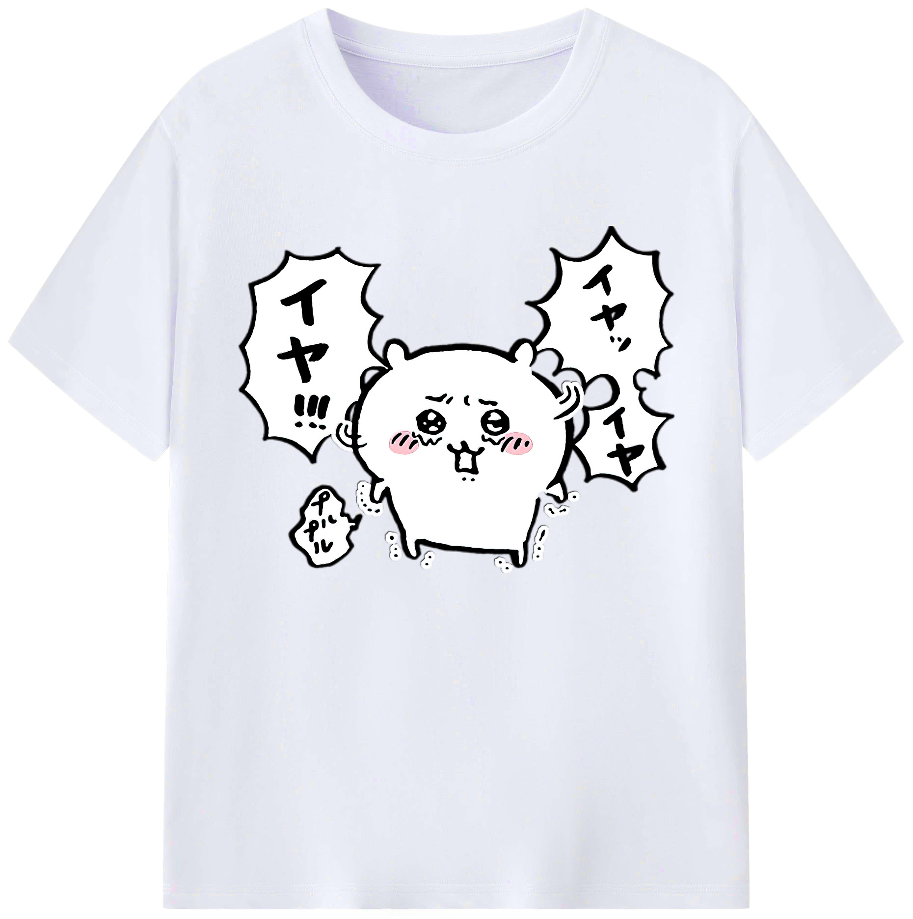 （画像用） ちいかわ ちいかわ Chii-kawa chiikawa 綿100％ メンズ半袖Tシャツ｜肌触りやわらか＆通気性
