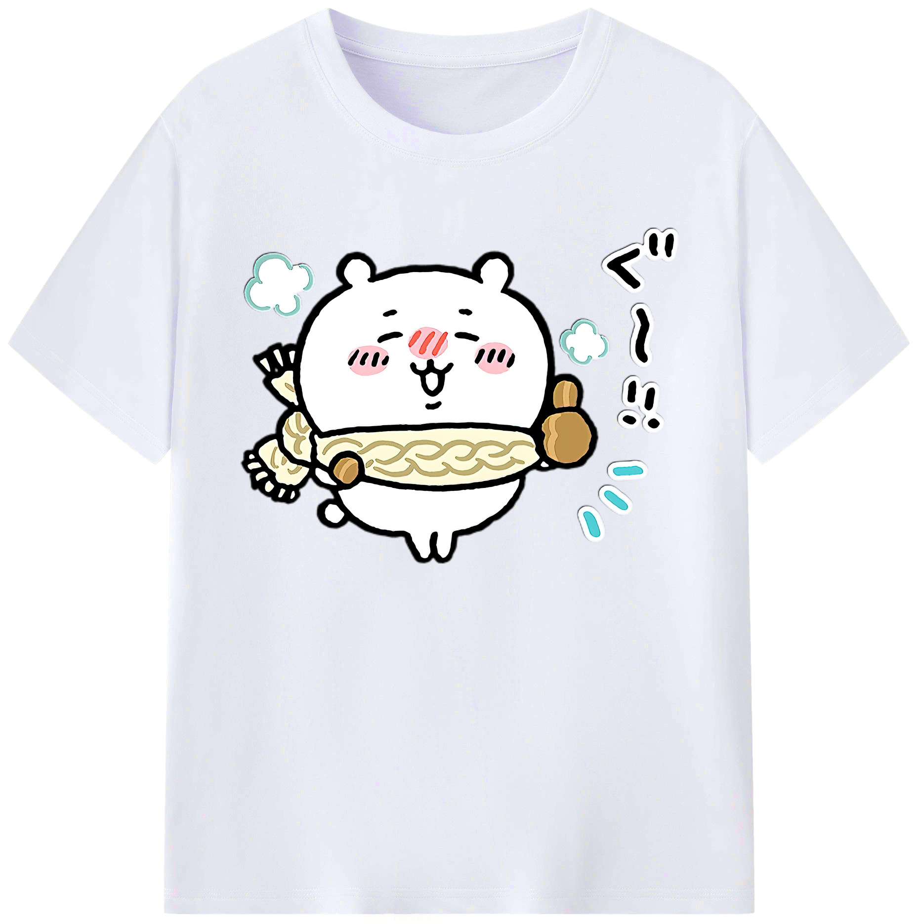 （画像用） ちいかわ ちいかわ Chii-kawa chiikawa 綿100％ メンズ半袖Tシャツ｜肌触りやわらか＆通気性