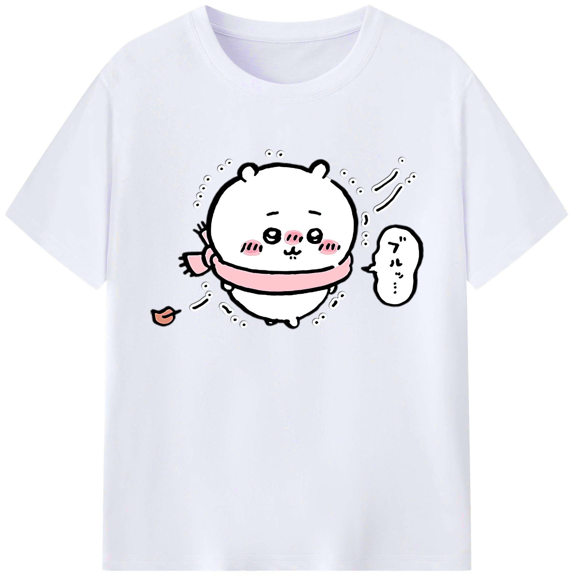 （画像用） ちいかわ ちいかわ Chii-kawa chiikawa 綿100％ メンズ半袖Tシャツ｜肌触りやわらか＆通気性