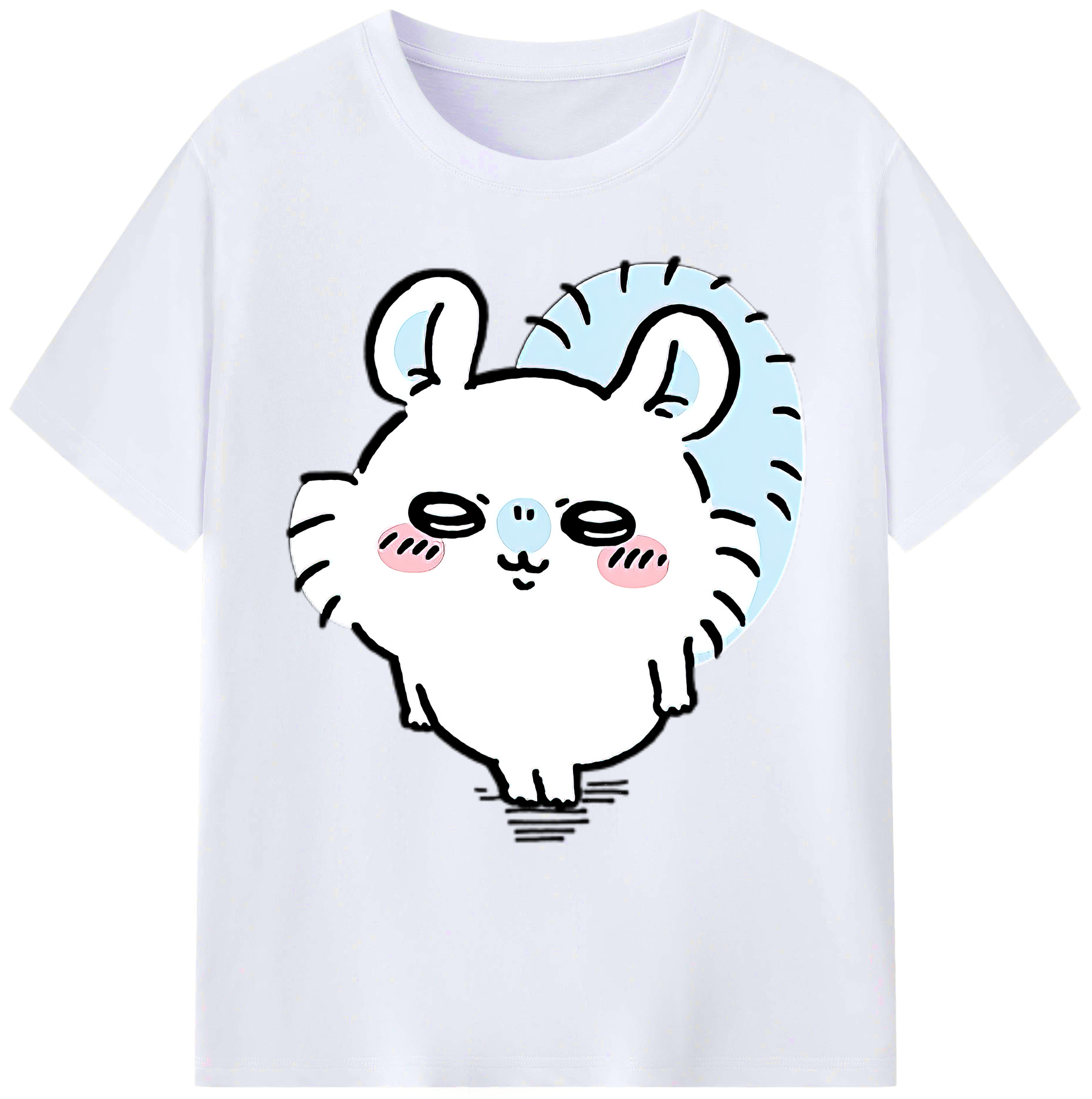 （画像用） ちいかわ モモンガ Chii-kawa Momonga 綿100％ メンズ半袖Tシャツ｜肌触りやわらか＆通気性