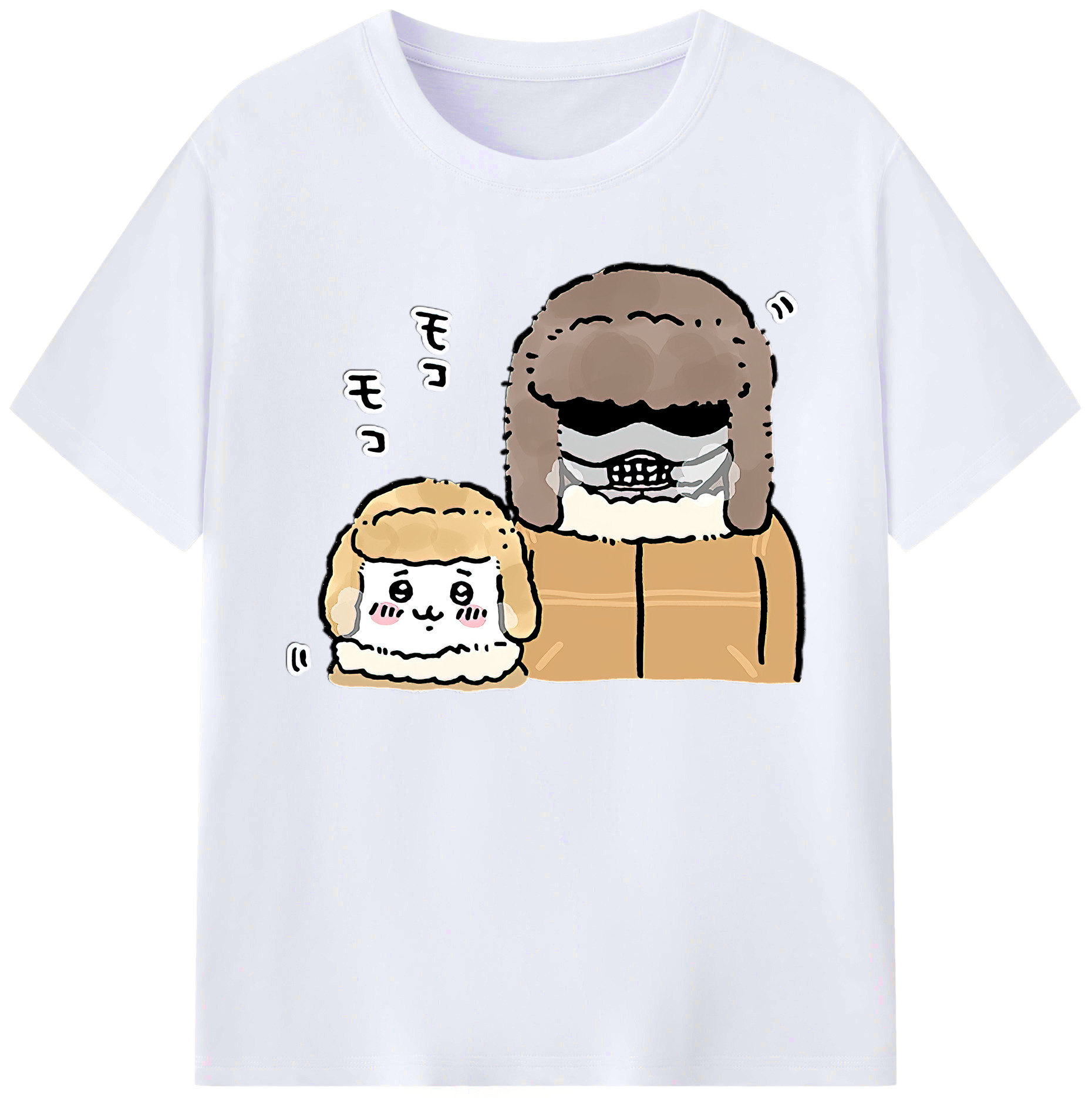 （画像用） ちいかわ 労働の鎧さん Chii-kawa Mr. Armor of Labor 綿100％ メンズ半袖Tシャツ｜肌触りやわらか＆通気性