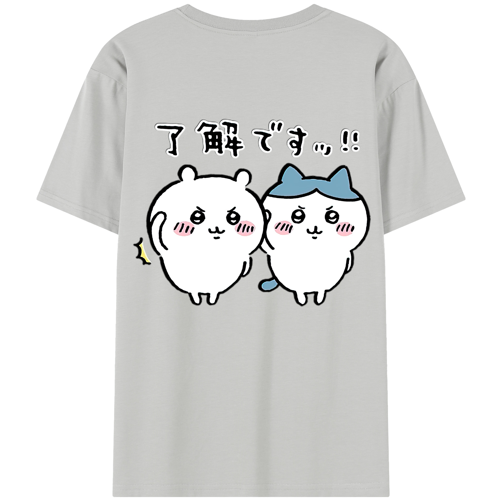 （画像用） ちいかわ ハチワレ Chii-kawa hachiware レディース半袖Tシャツ(バックプリント)