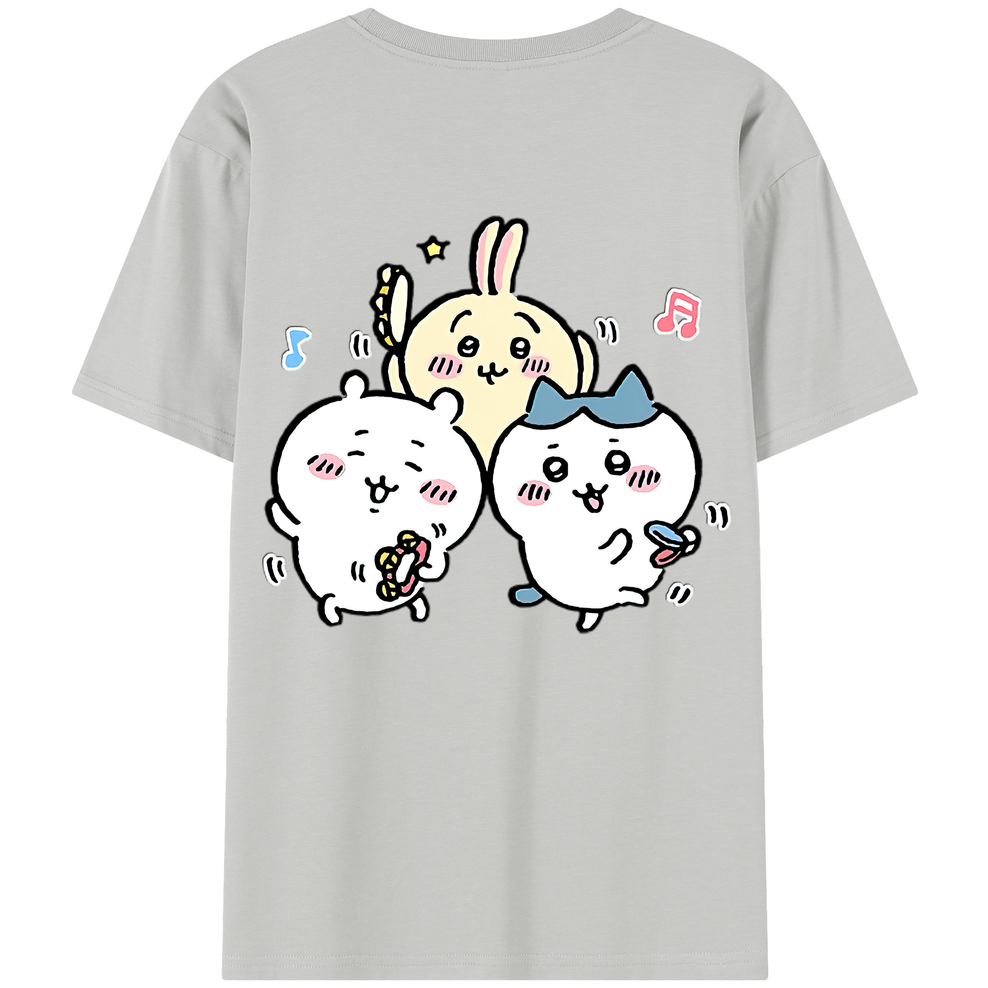（画像用） ちいかわ ハチワレ Chii-kawa hachiware レディース半袖Tシャツ(バックプリント)