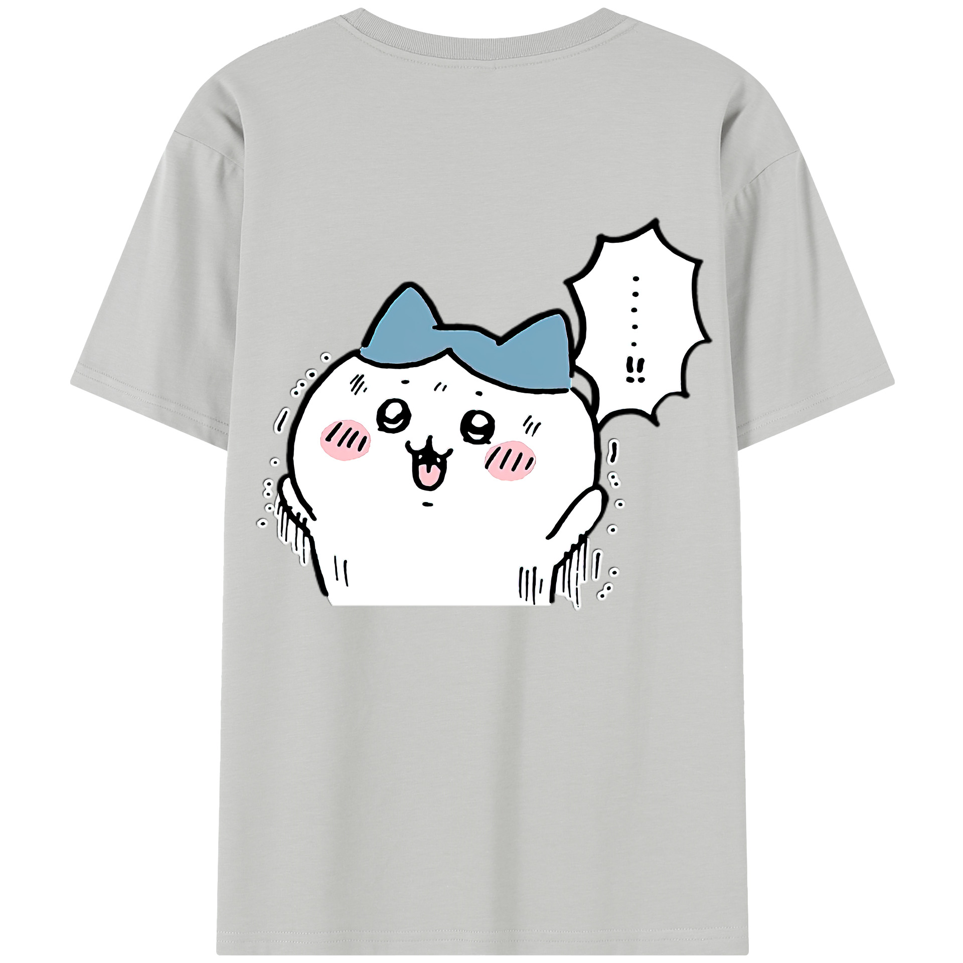 （画像用） ちいかわ ハチワレ Chii-kawa hachiware レディース半袖Tシャツ(バックプリント)